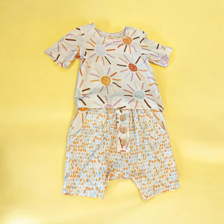 SUNNY SMILES TEE AND HAREM SHORTS