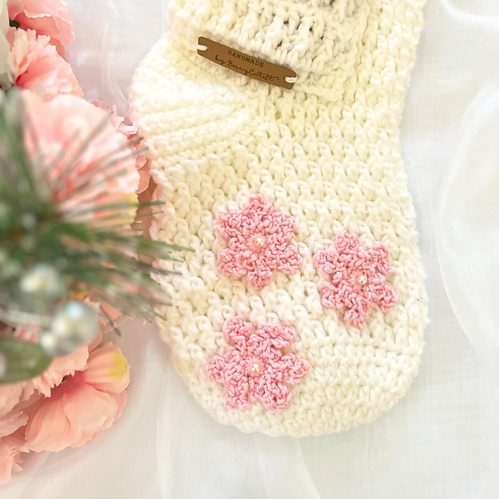 Handmade Crochet Baby Xmas Stockings