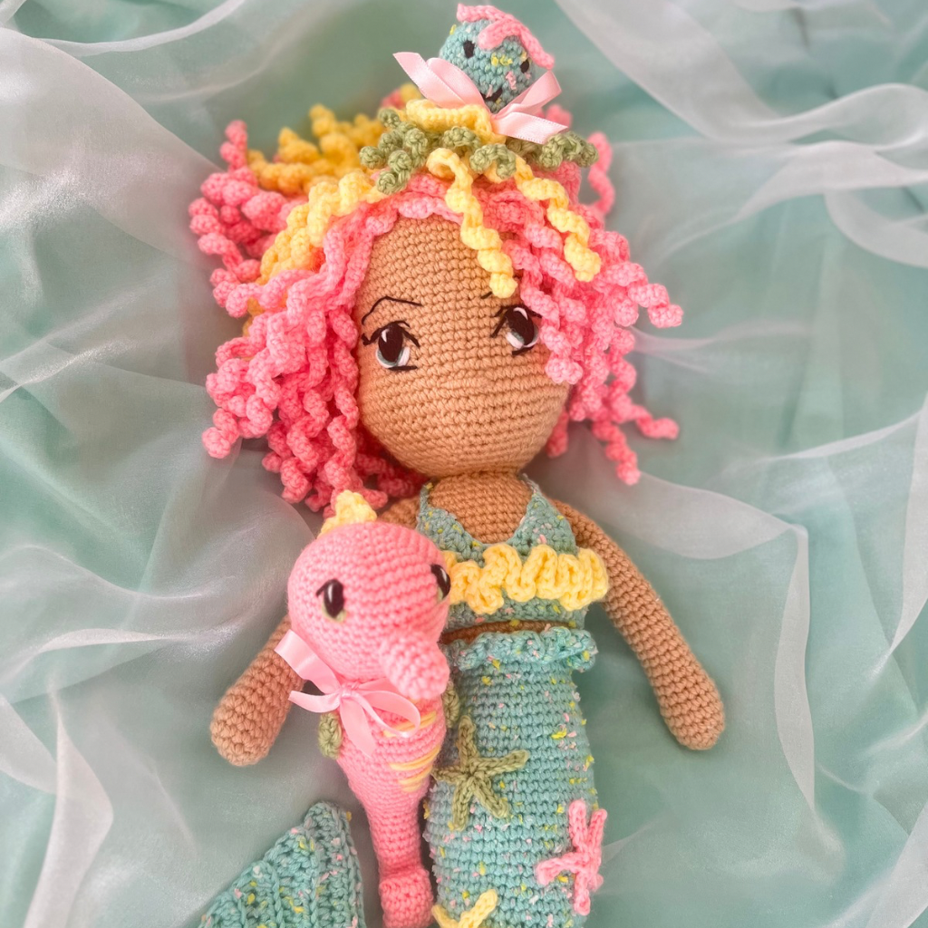 Handmade Crochet Mermaid Doll And Friends|55cms