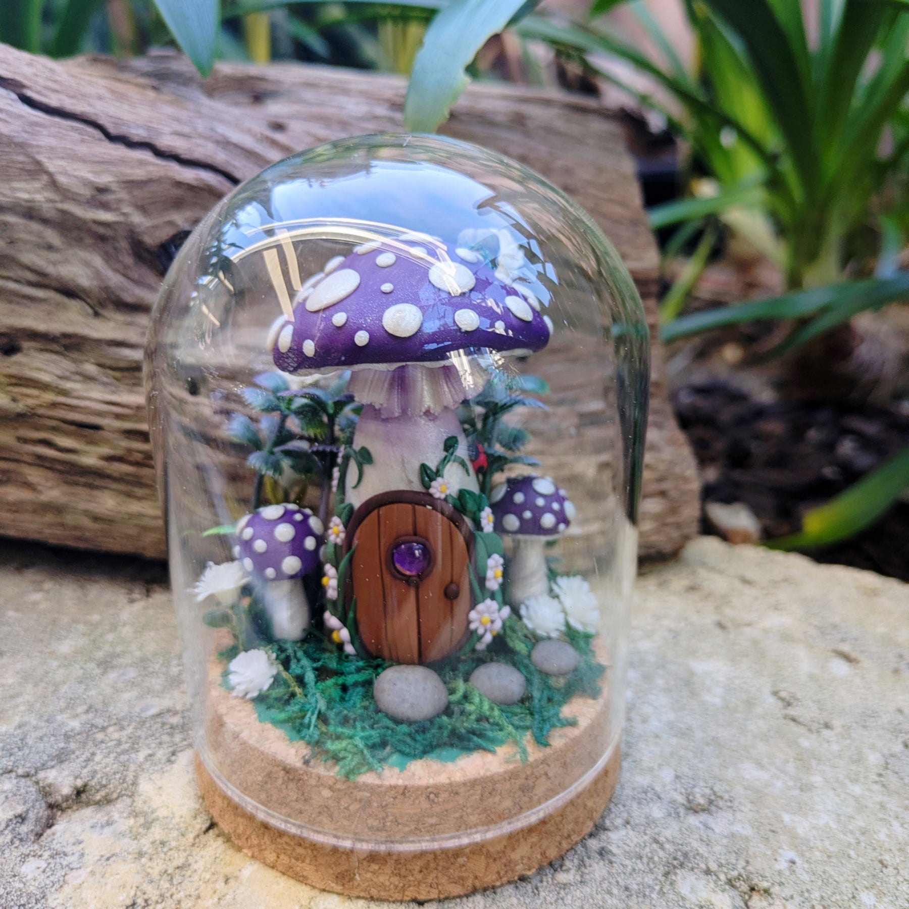 Enchanted Purple Fairy Mushroom House