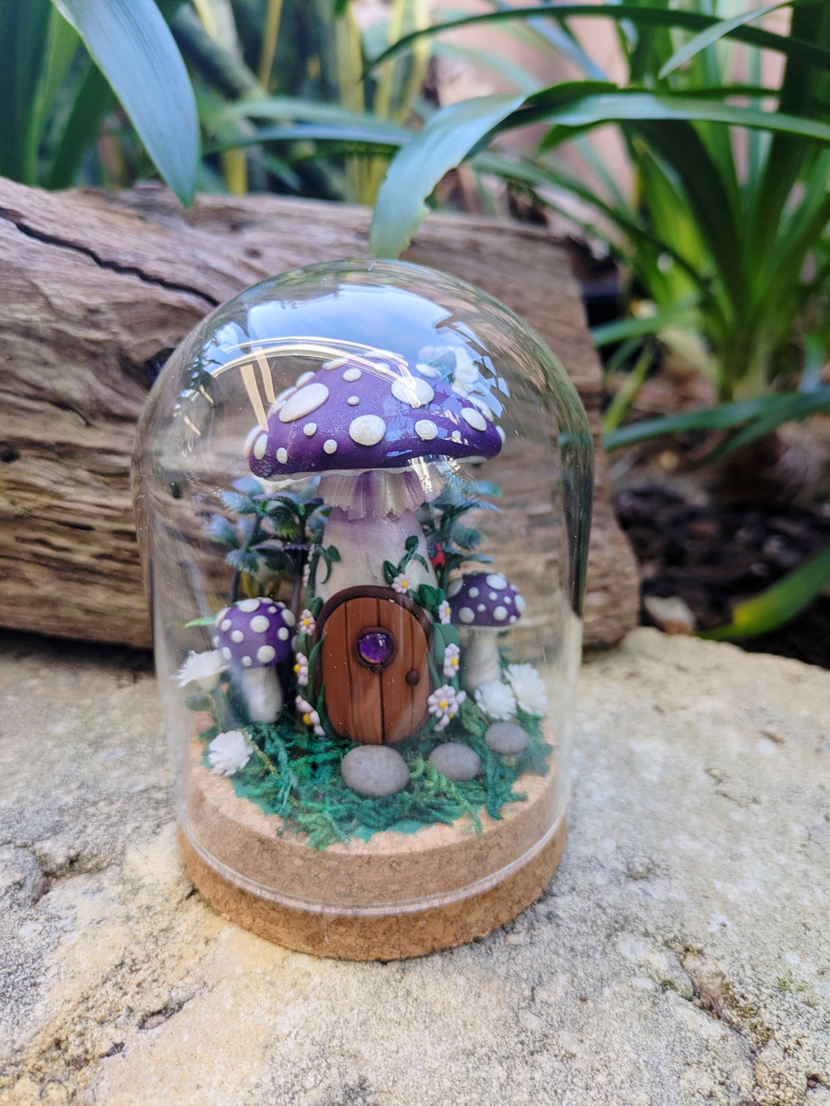 Enchanted Purple Fairy Mushroom House