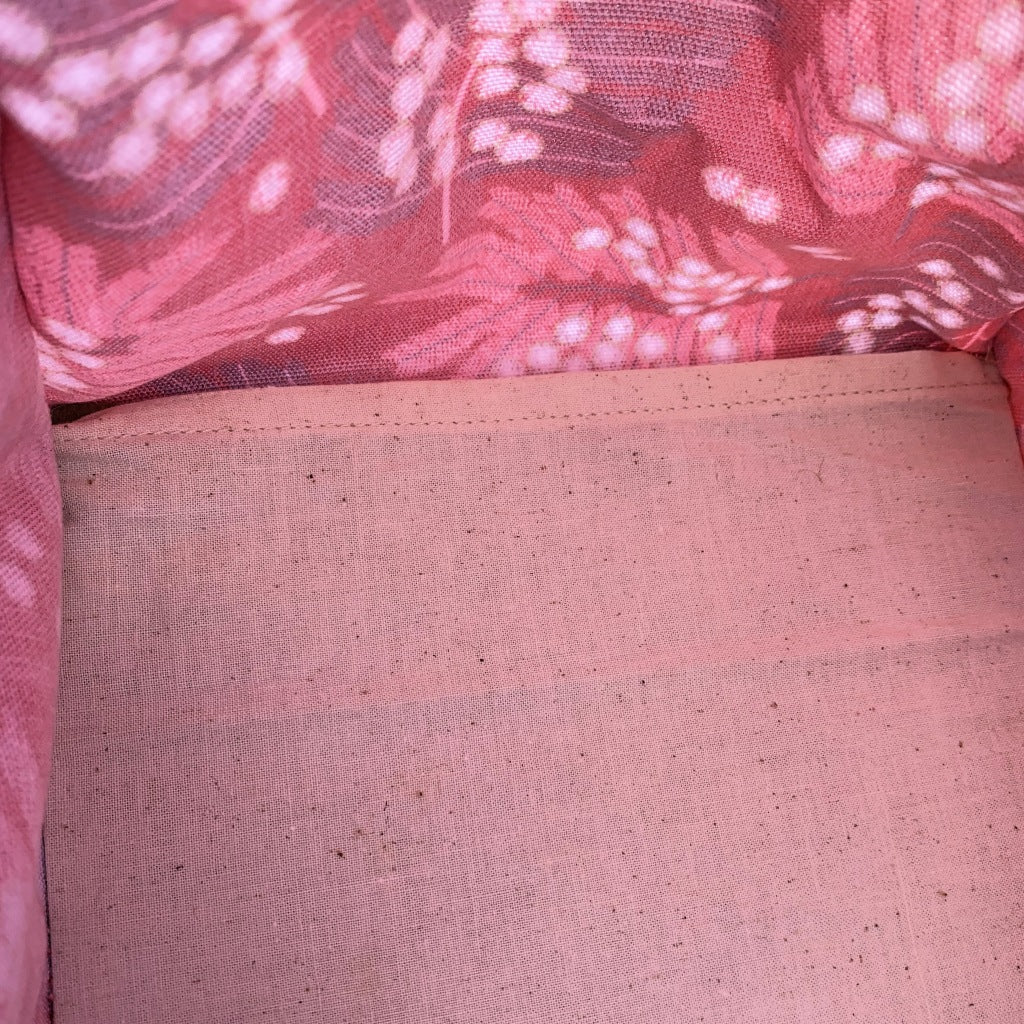 Raspberry Wattle canvas tote bag