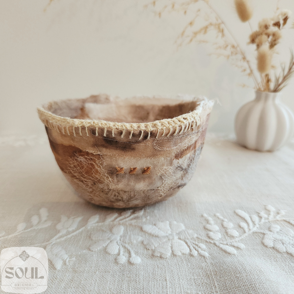 Textile Art Bowl – Natural & Earthy (7)