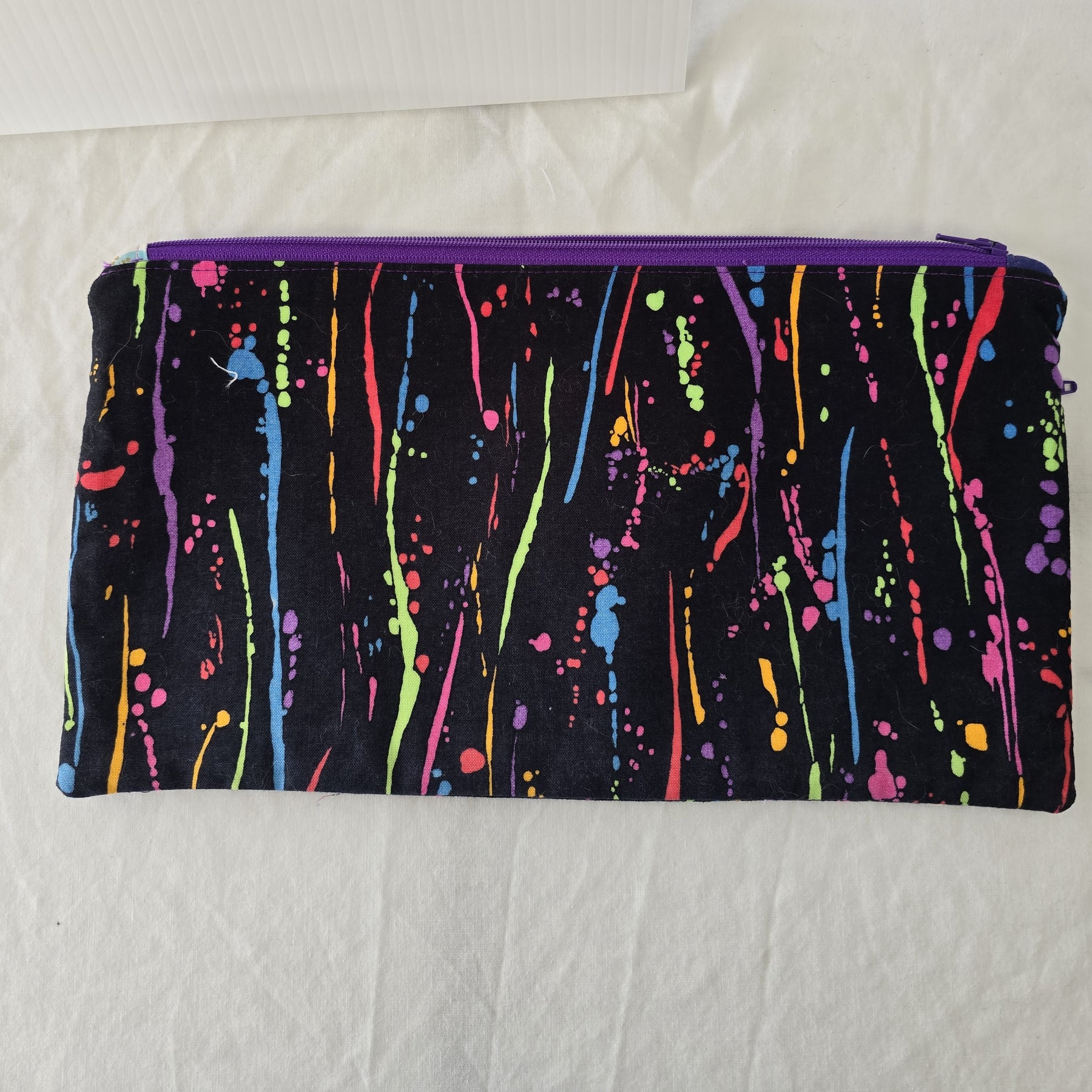 Splash Coloured Double Zippered Pencil Case