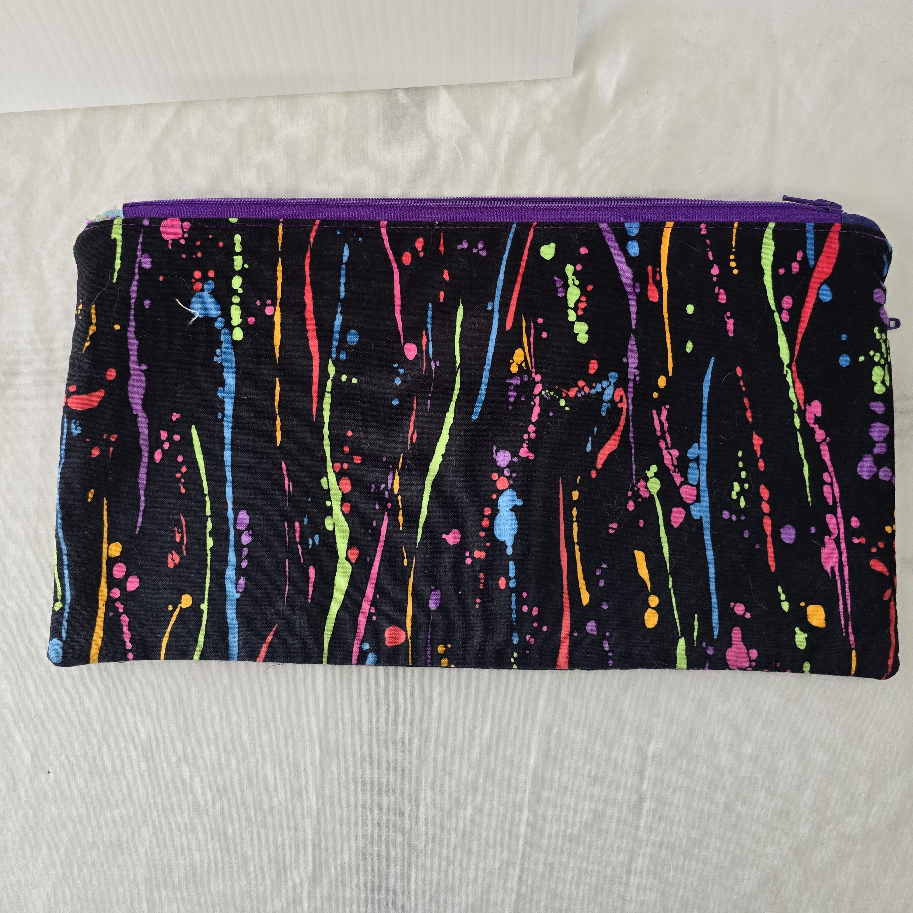 Splash Coloured Double Zippered Pencil Case