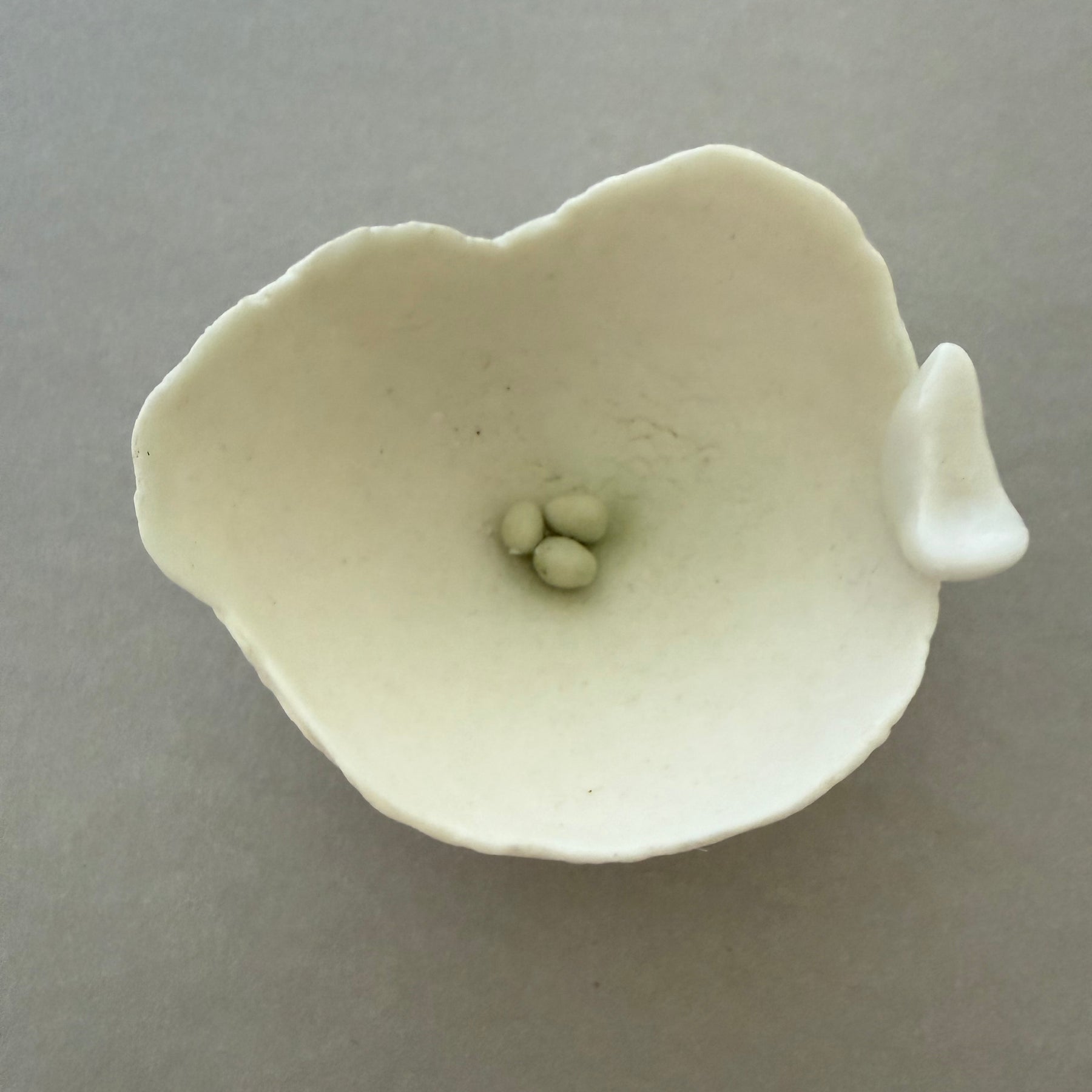 Porcelain ring dish with dove