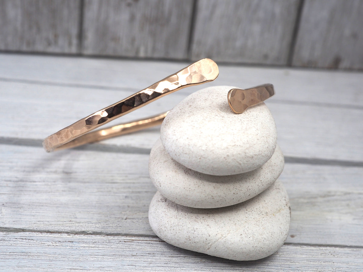 Bronze open bangle | Silver open bangle | Handmade bronze jewellery