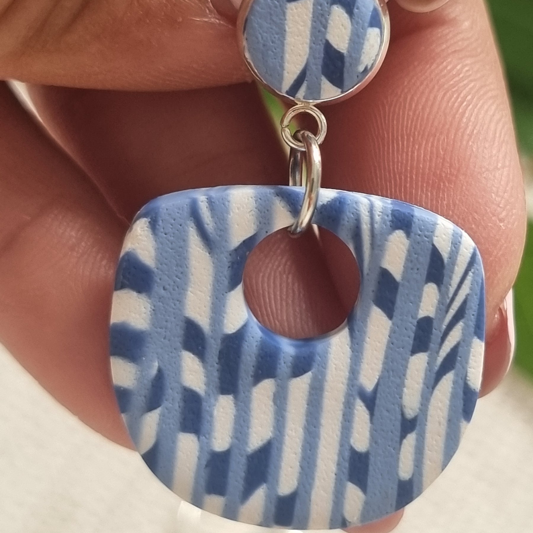 Coastal Breeze - Blue and White Dangles