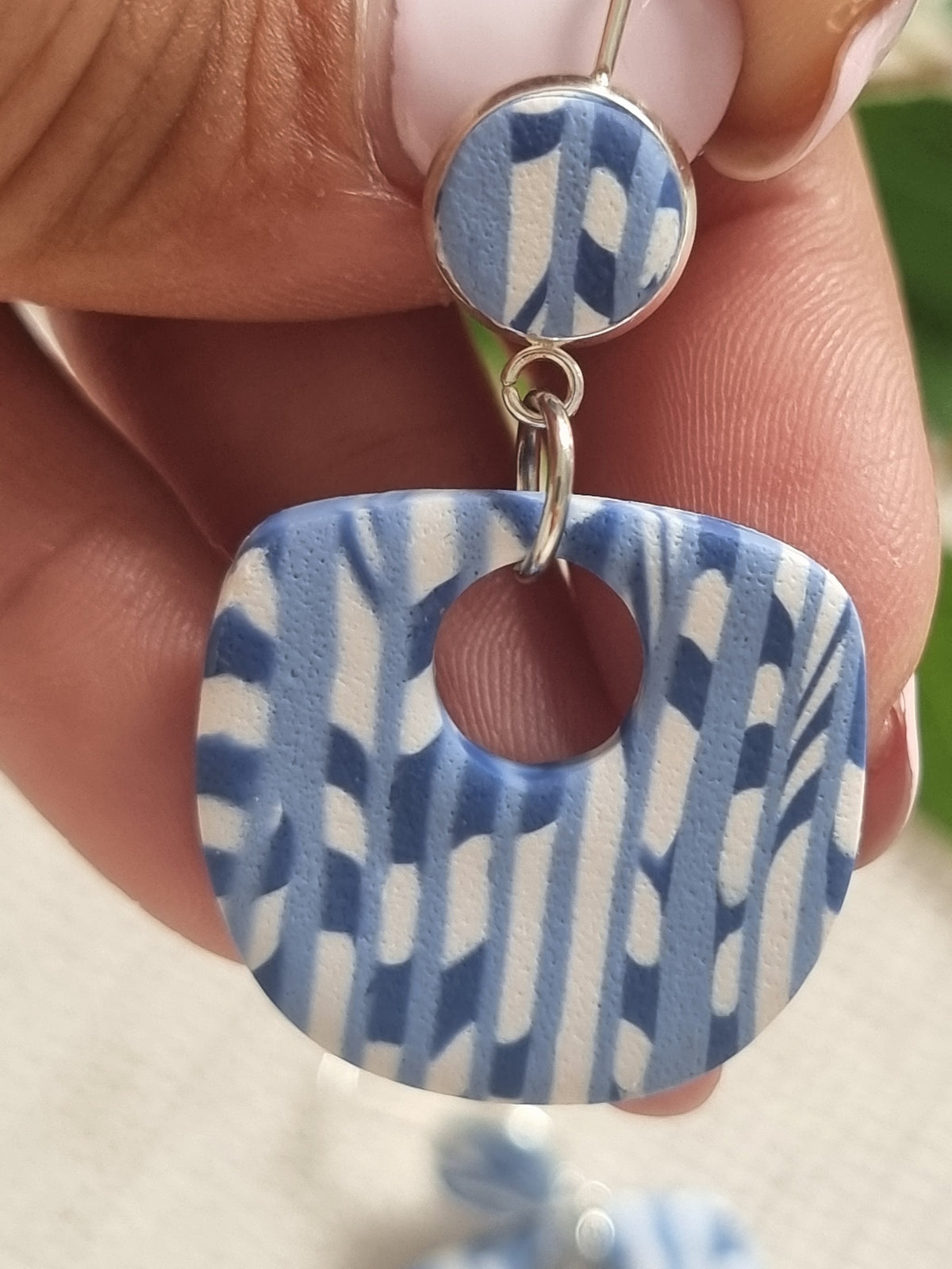 Coastal Breeze - Blue and White Dangles