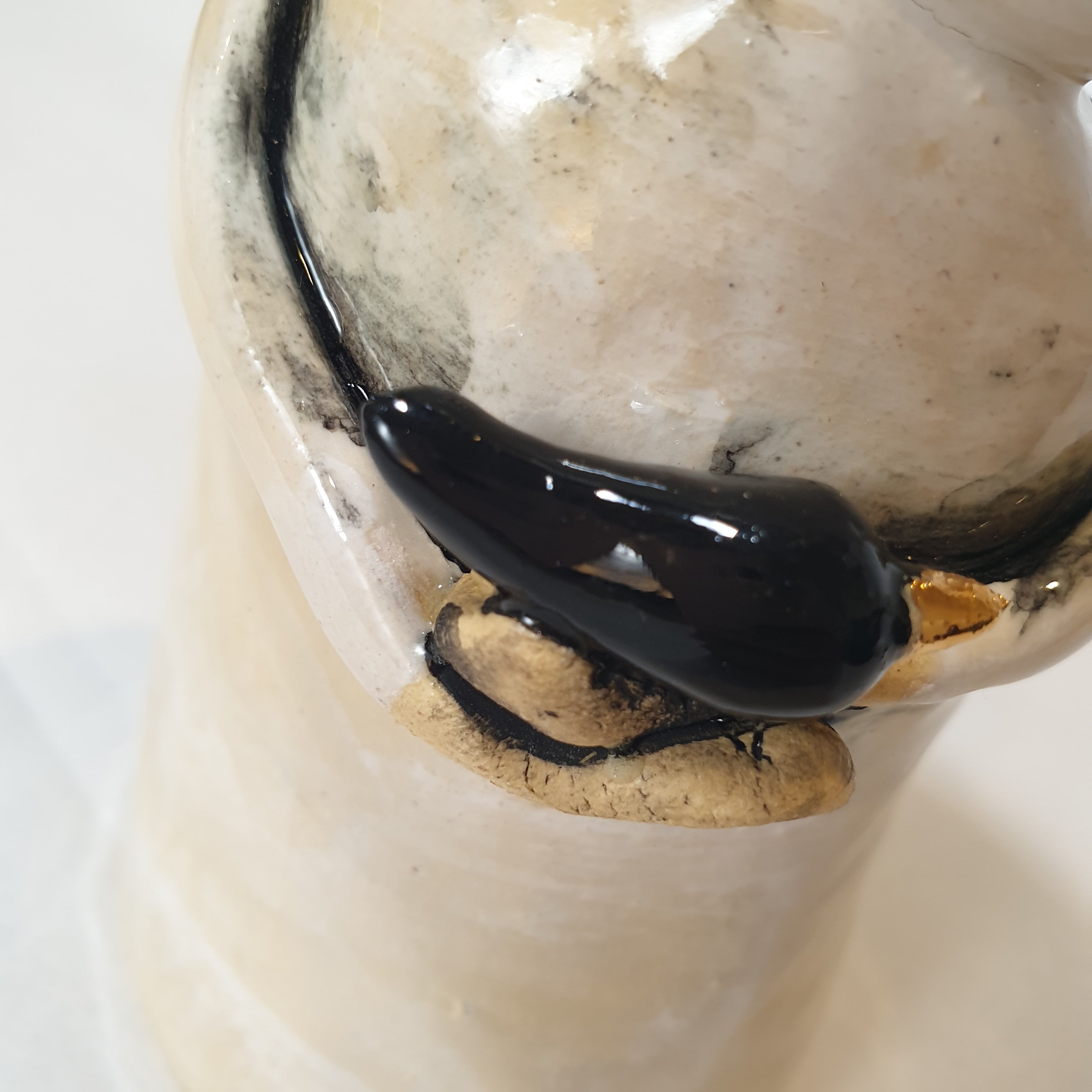 clay sculpture birds, candlestick