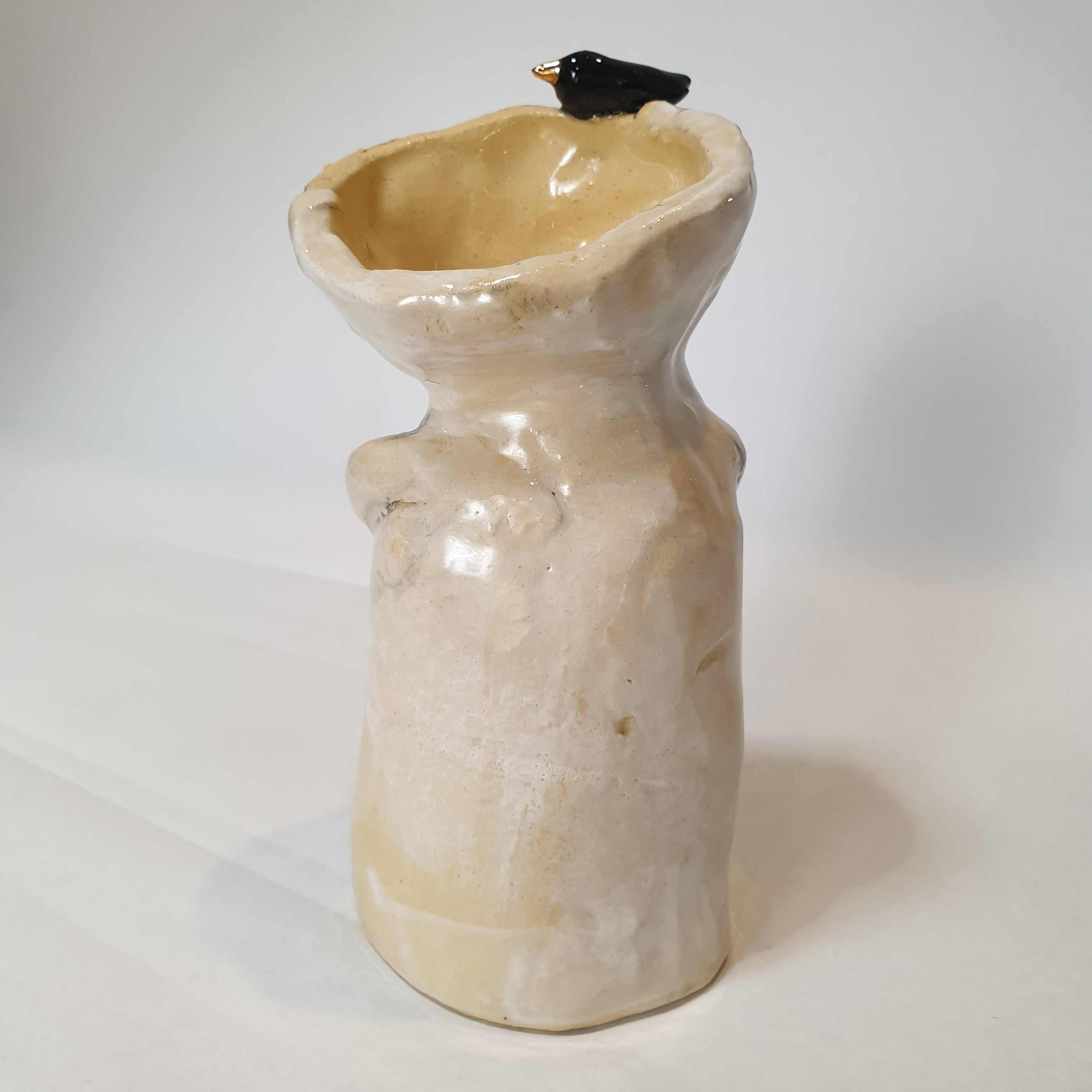 clay sculpture birds, candlestick