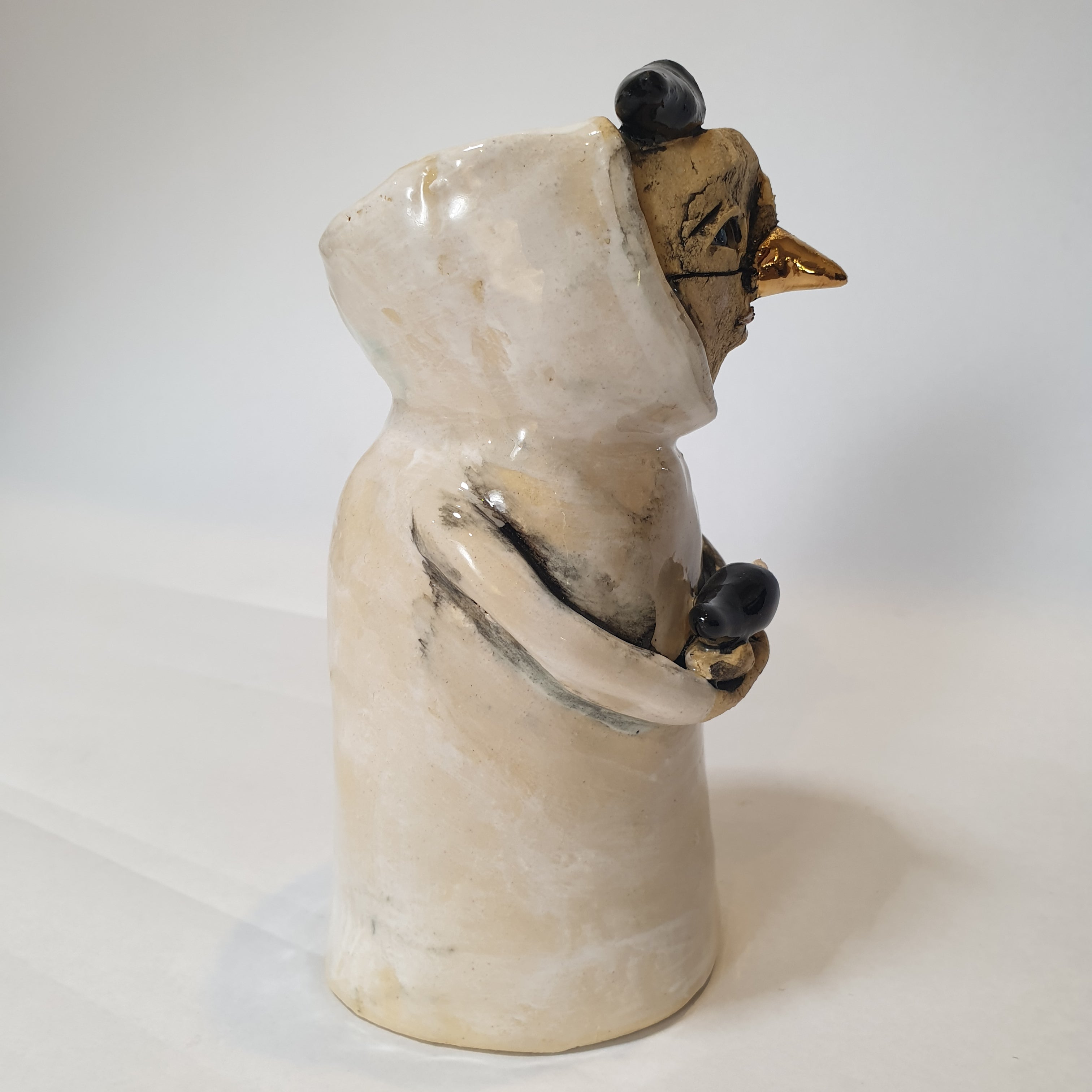 clay sculpture birds, candlestick