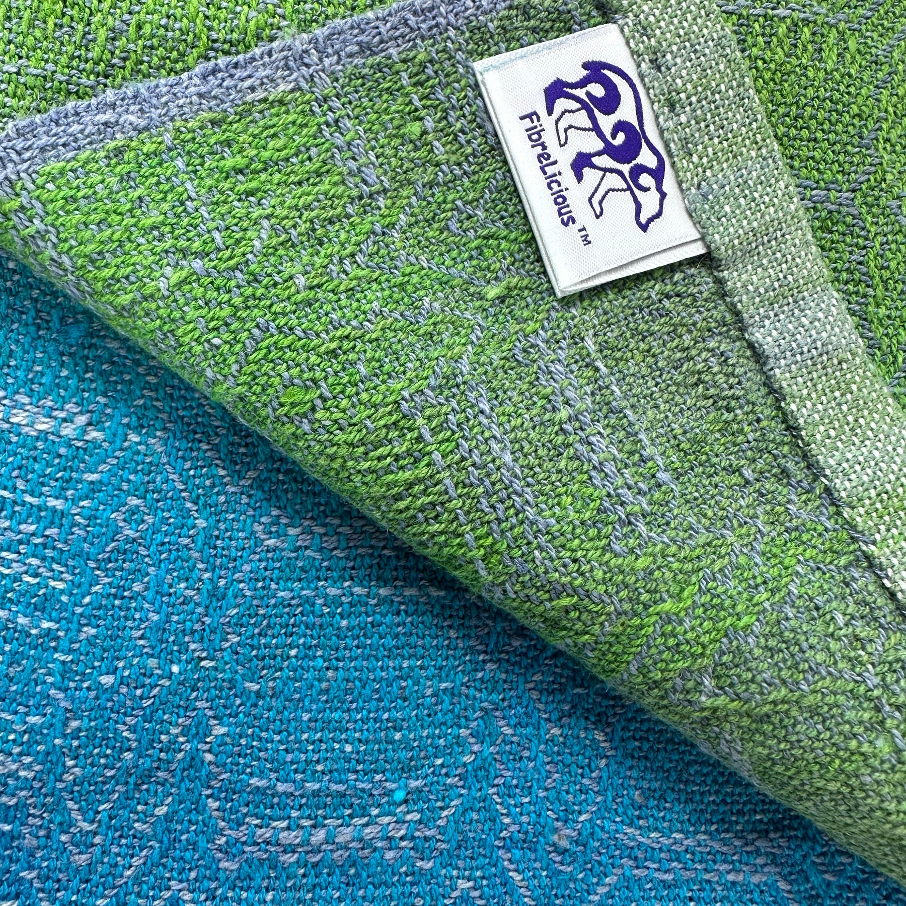 Hand-Dyed and Handwoven Linen/Cotton Tea Towels (Lilac Weft)