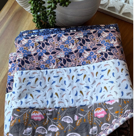 Round Reversible Baby Play Mat — Handmade | 100% Organic Cotton | 100% Cotton Wadding | Neutral tones