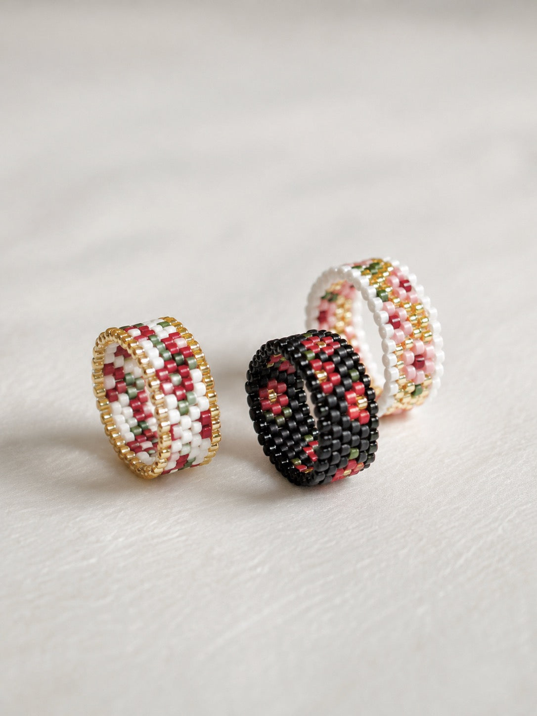 Personalised Beaded Vintage Petal Ring