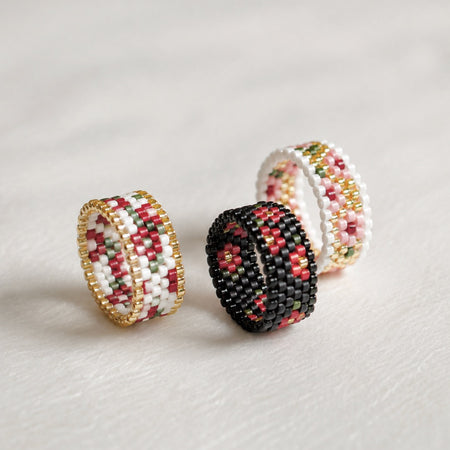 Personalised Beaded Vintage Petal Ring