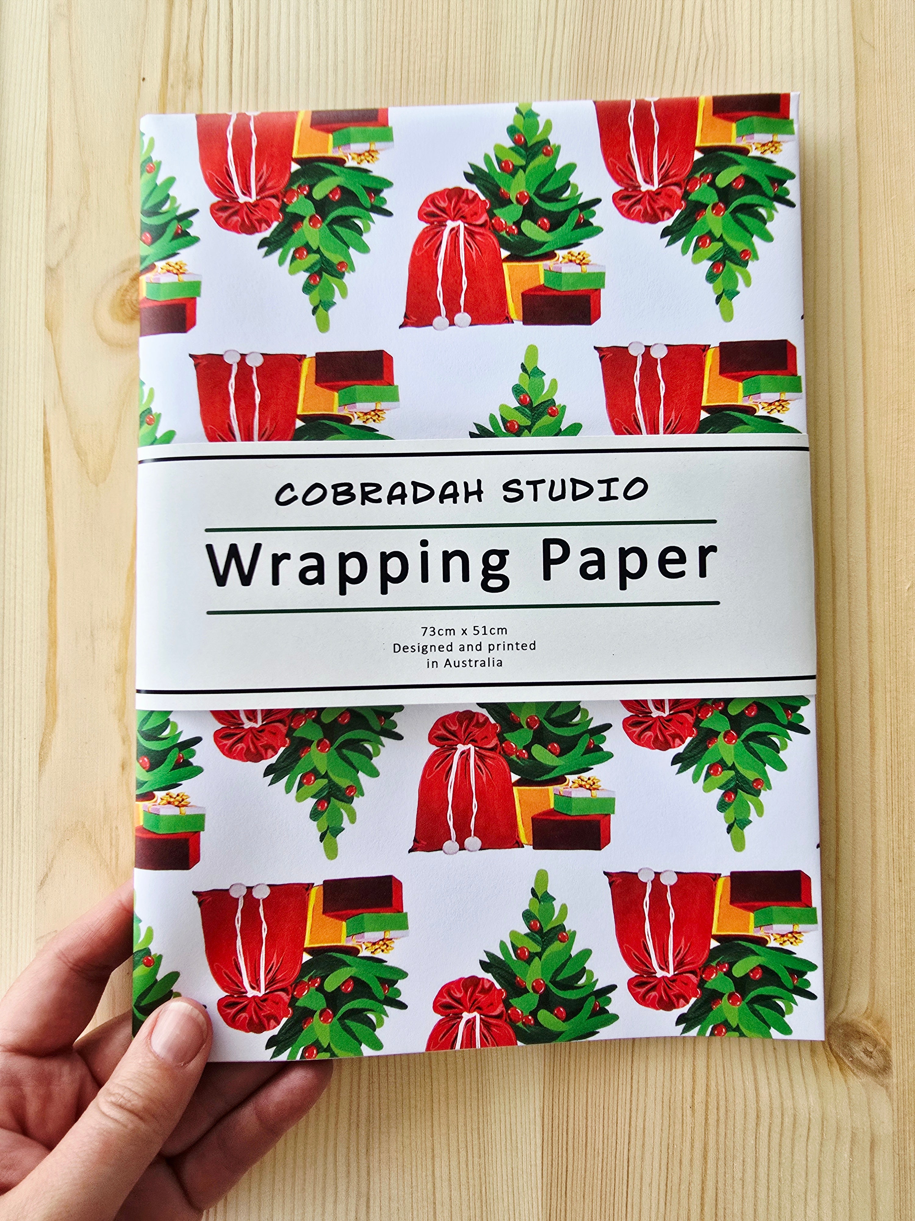 Christmas Wrapping Paper and Gift Tag Set