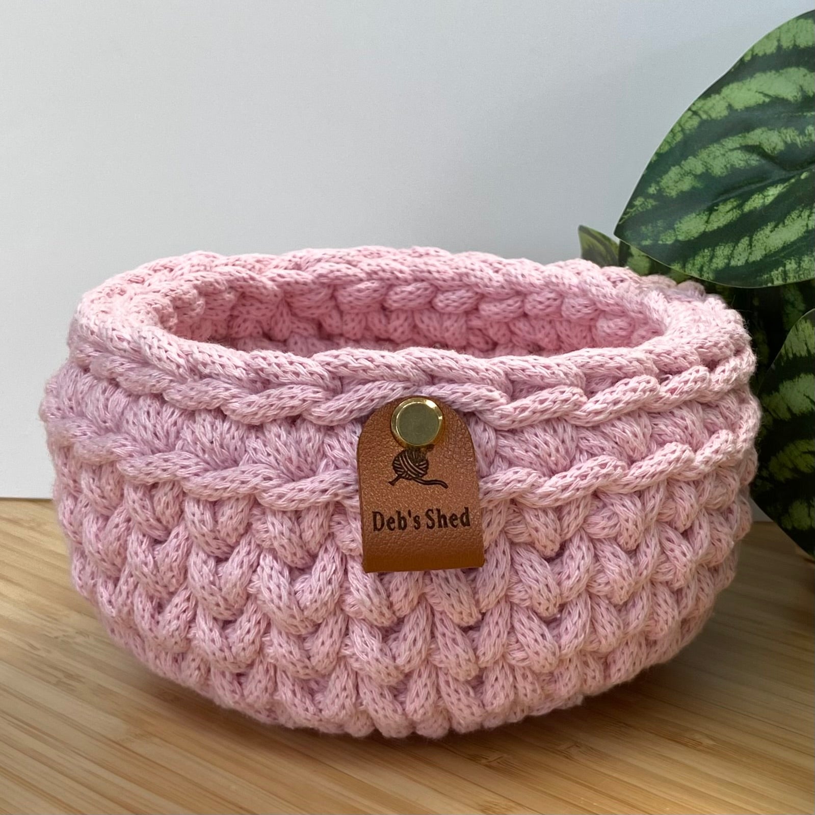 Crochet Basket - Round Bowl - Cotton Cord