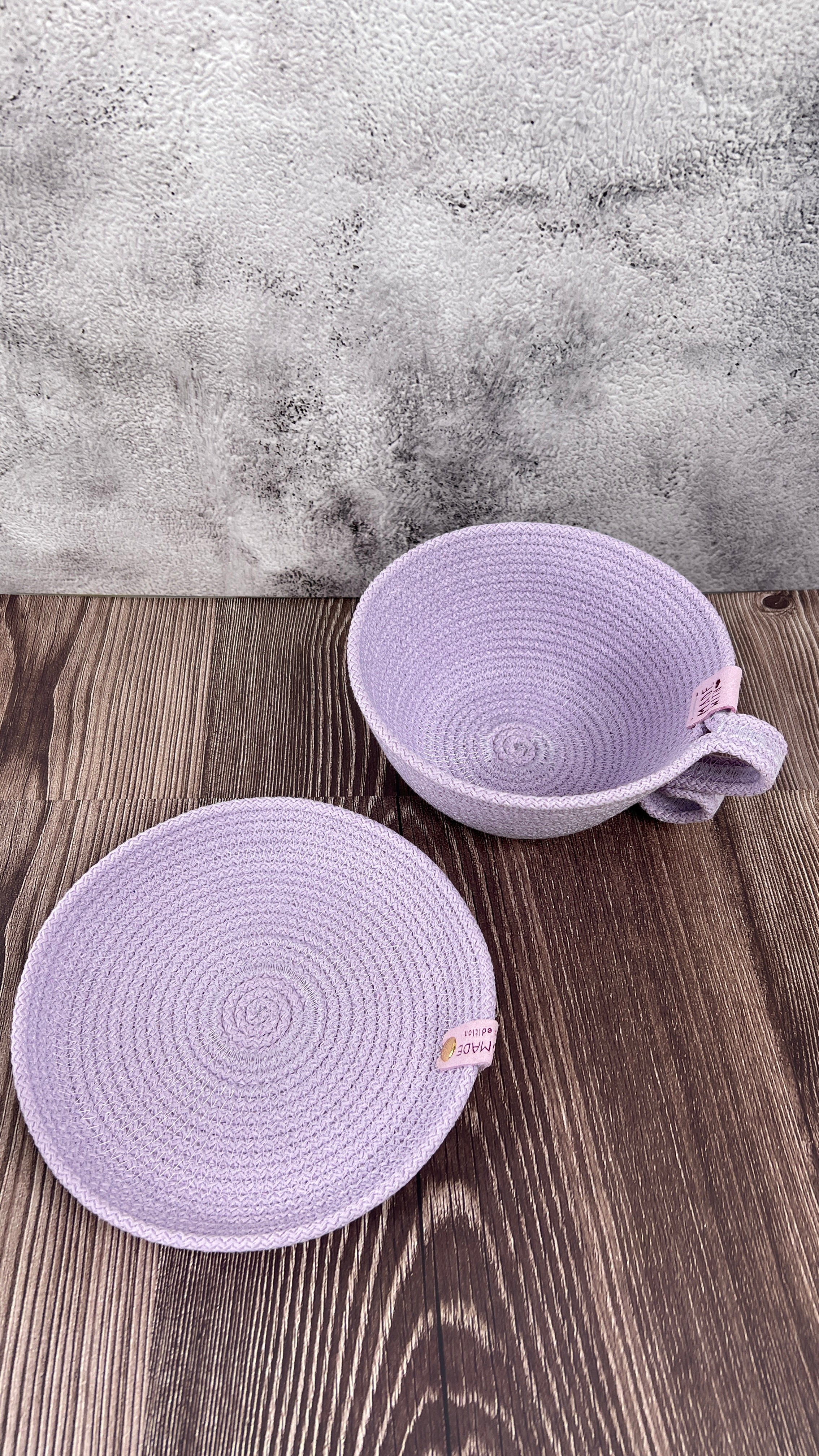 Handmade Rope Cup & Saucer Set