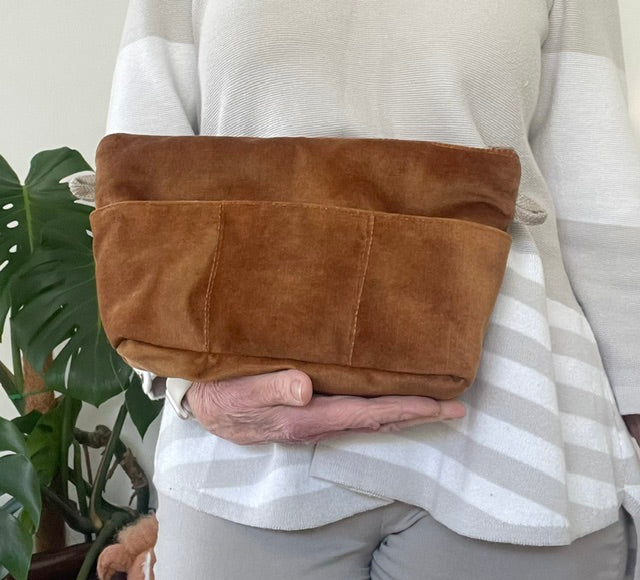 Terracotta Velvet Cosmetic Bag