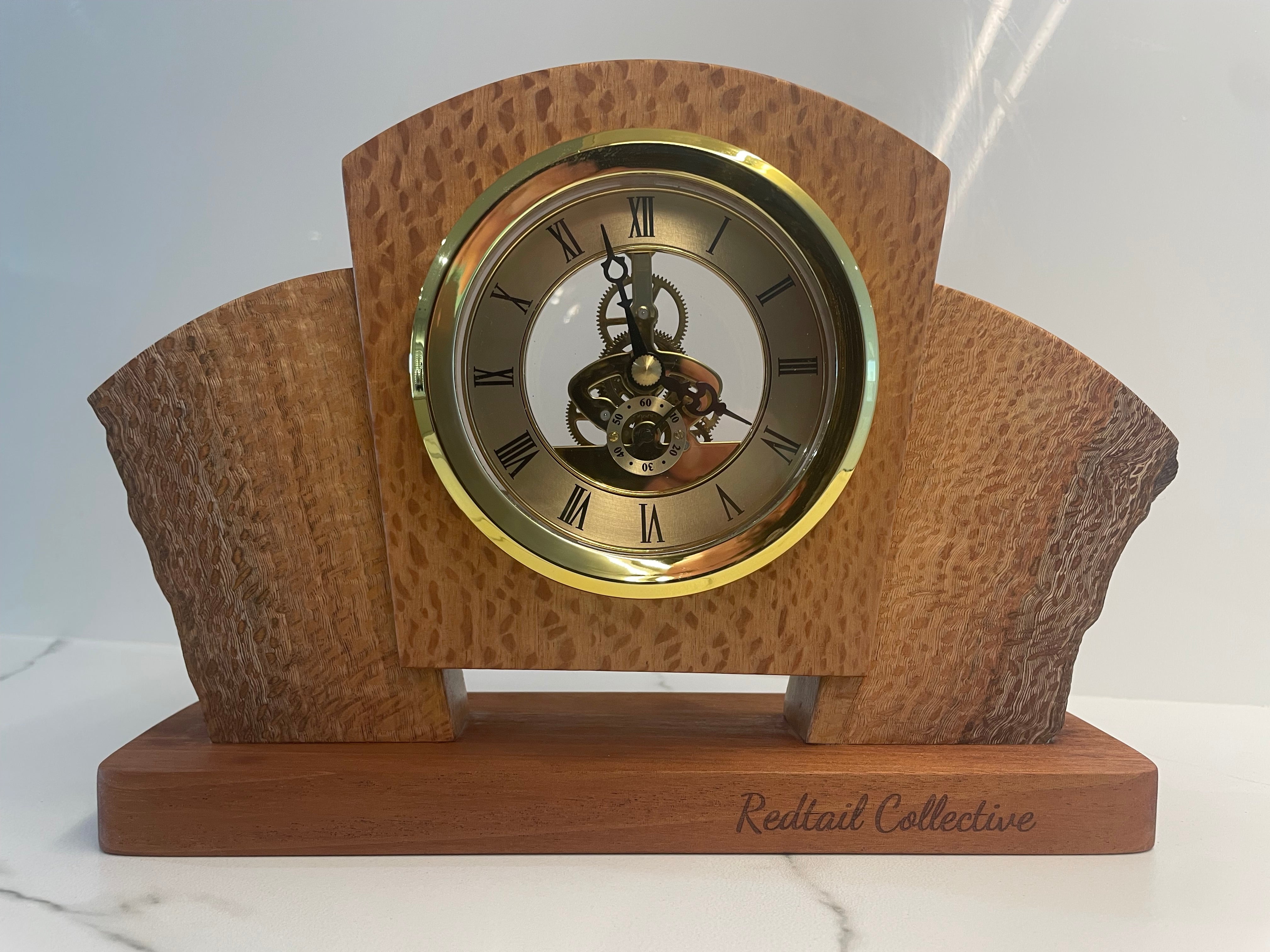 Silky Oak Desk Clock