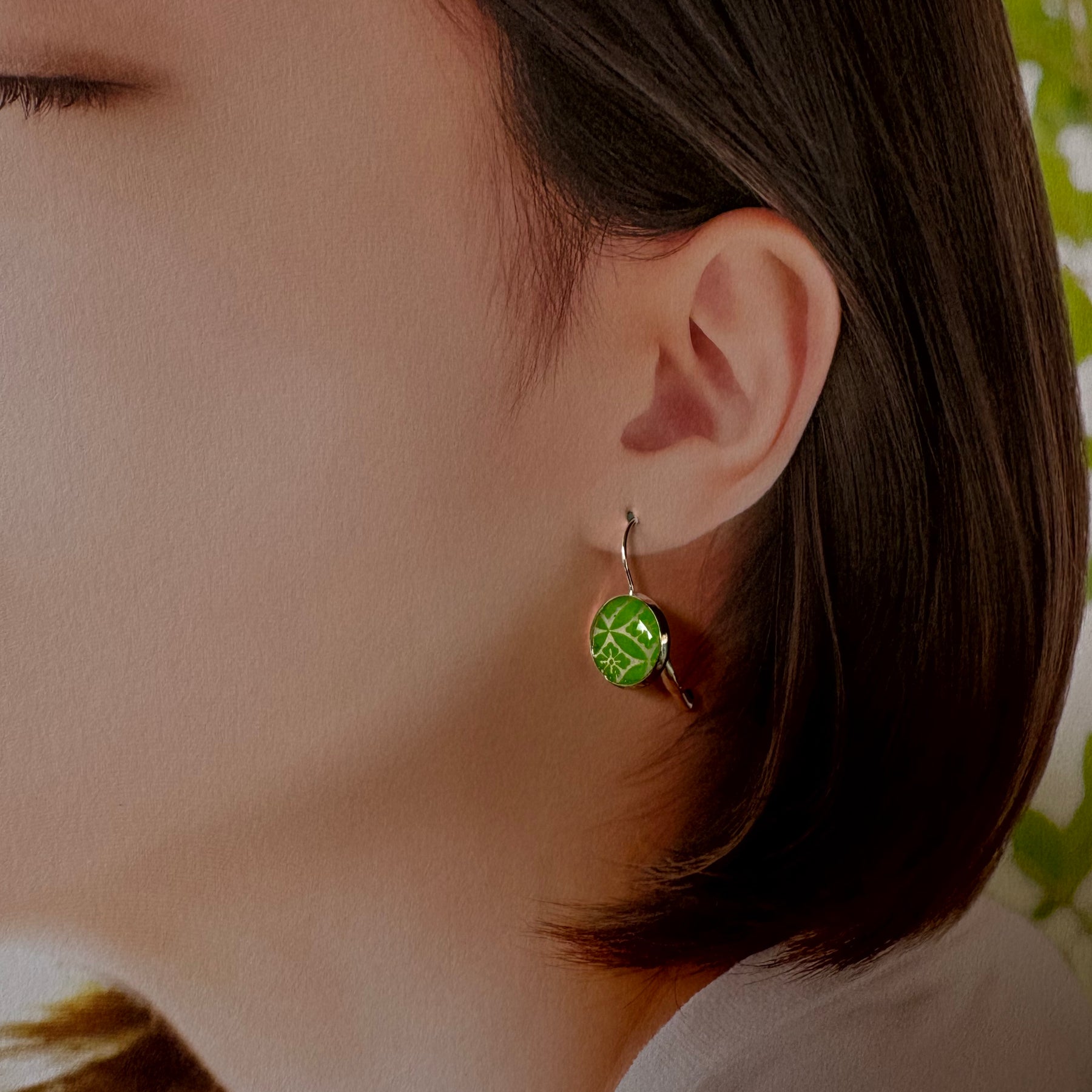 Japanese paper Resin earrings