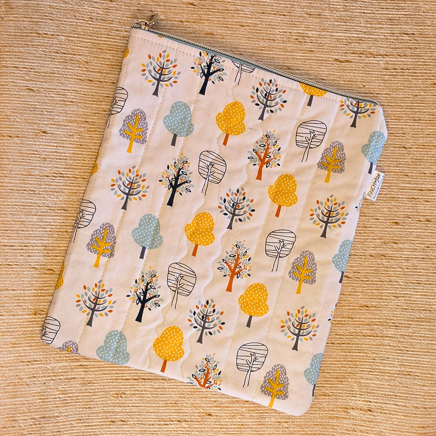 Floral designs - book or 11" tablet sleeve, handmade