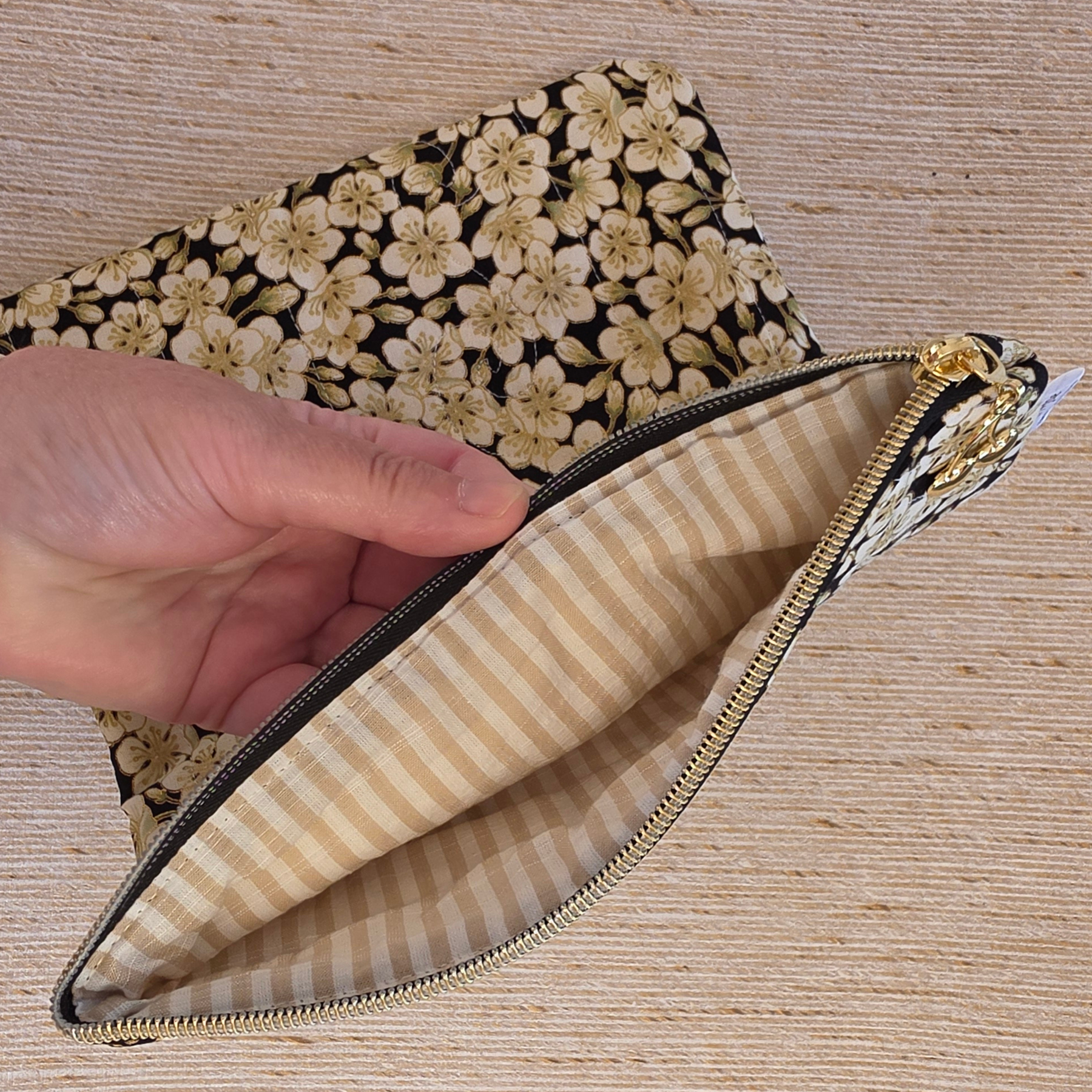 Floral designs - book or 11" tablet sleeve, handmade
