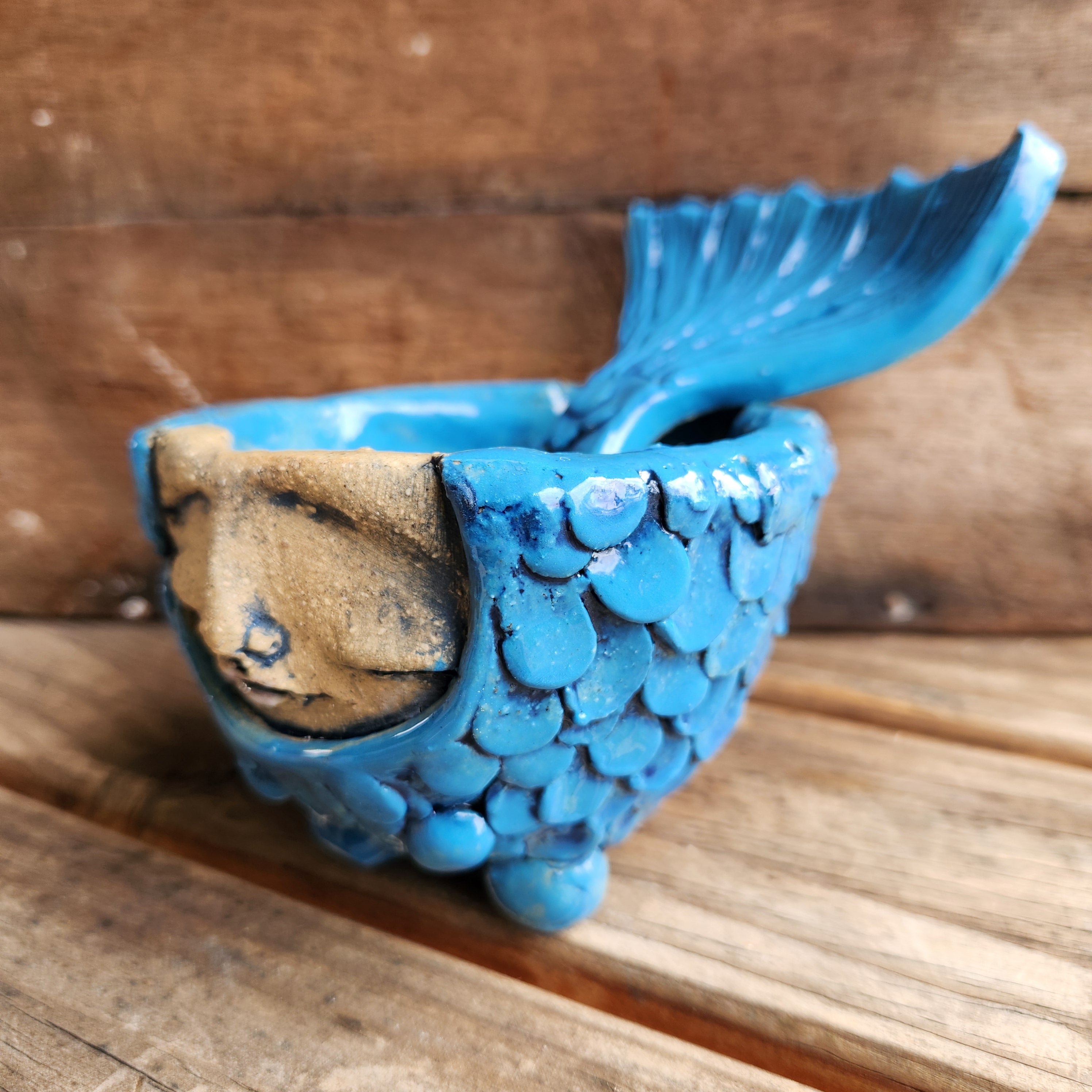 Mermaid salt pot, spoon, table gift