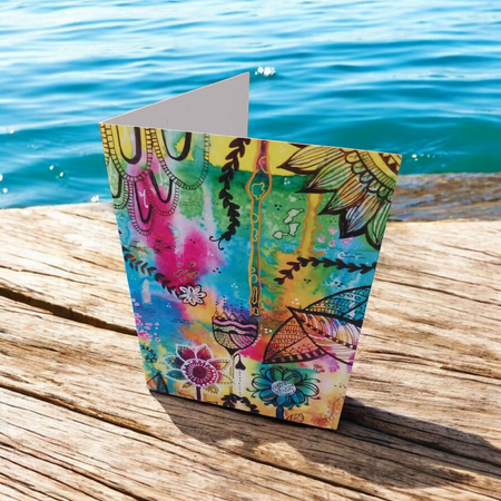 Fantasy Garden Blank Greeting Card