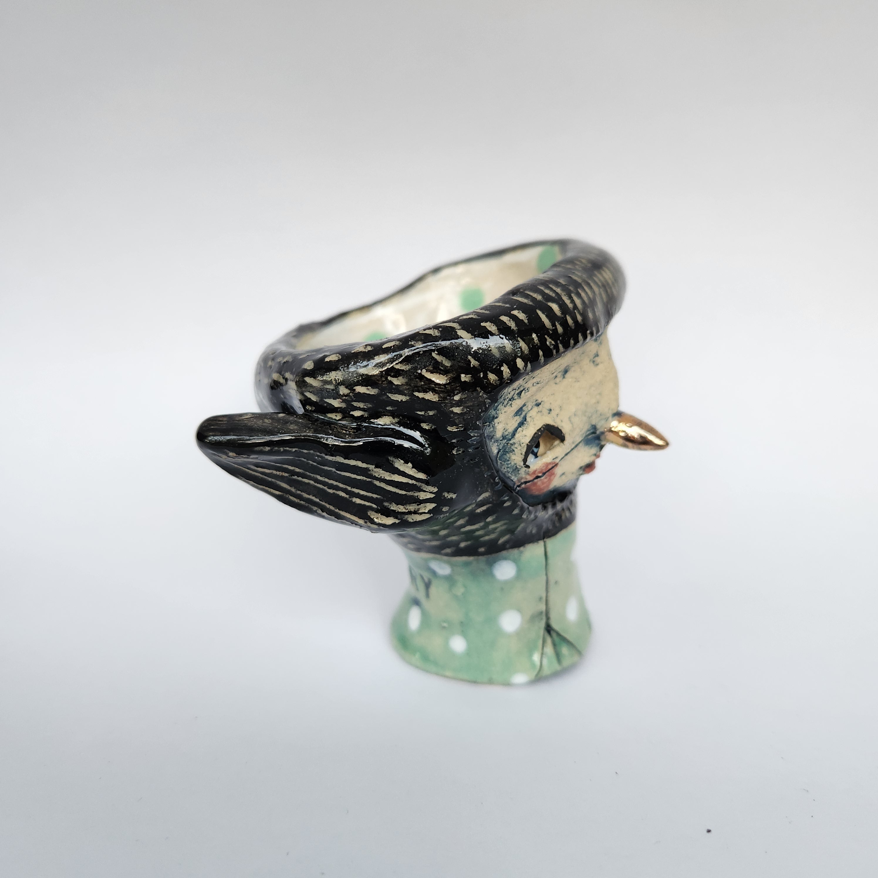 Little bird, treasure keeper, clay