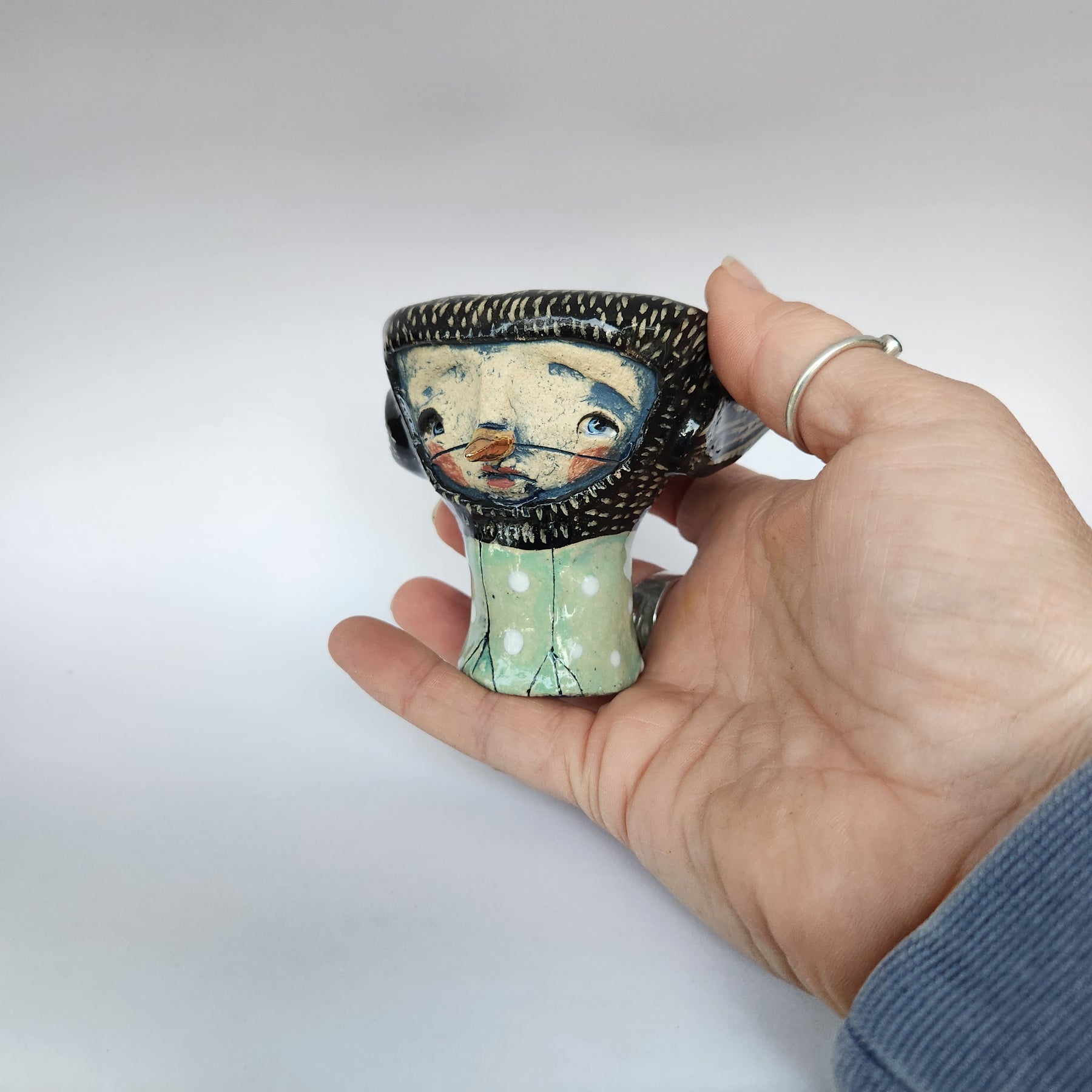 Little bird, treasure keeper, clay