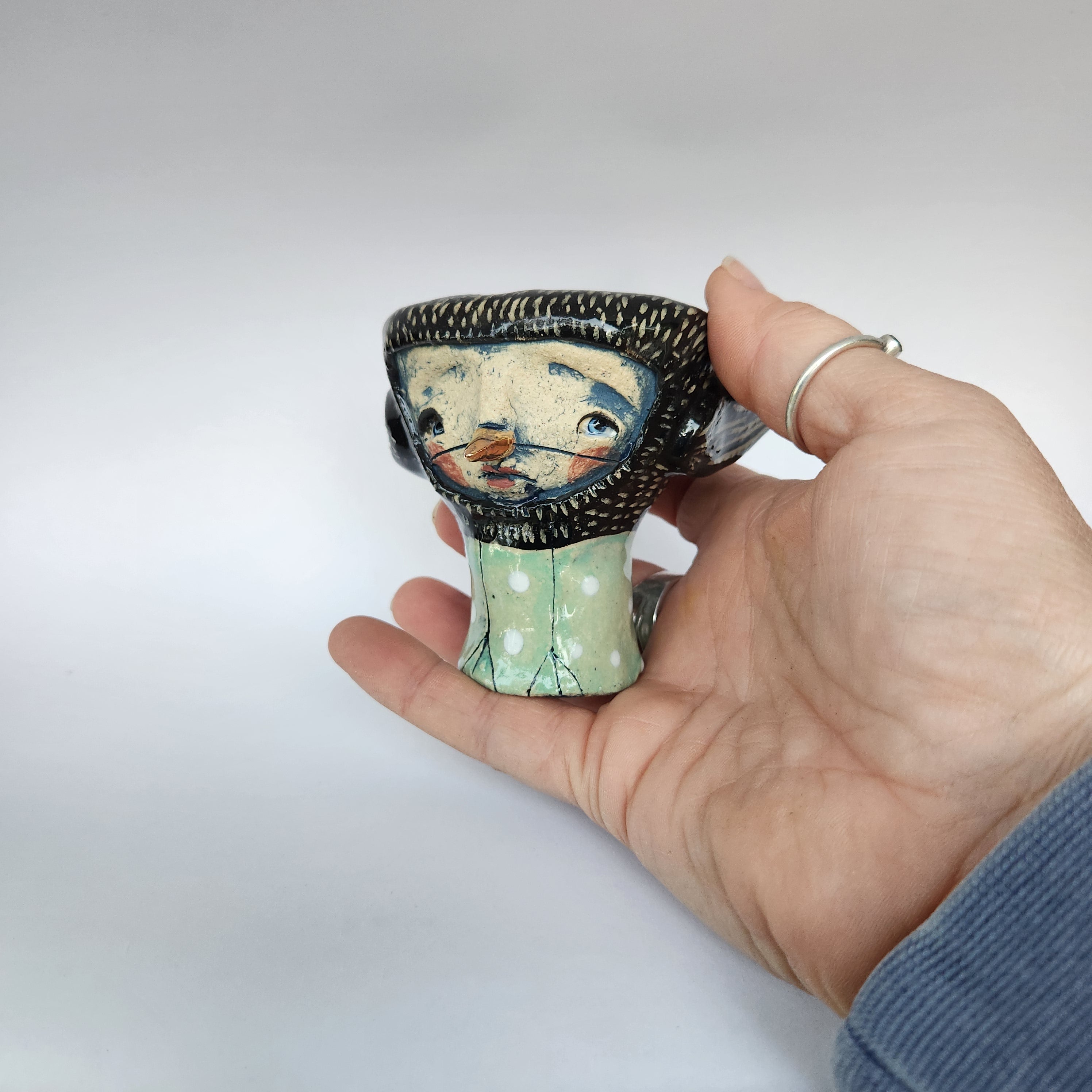 Little bird, treasure keeper, clay
