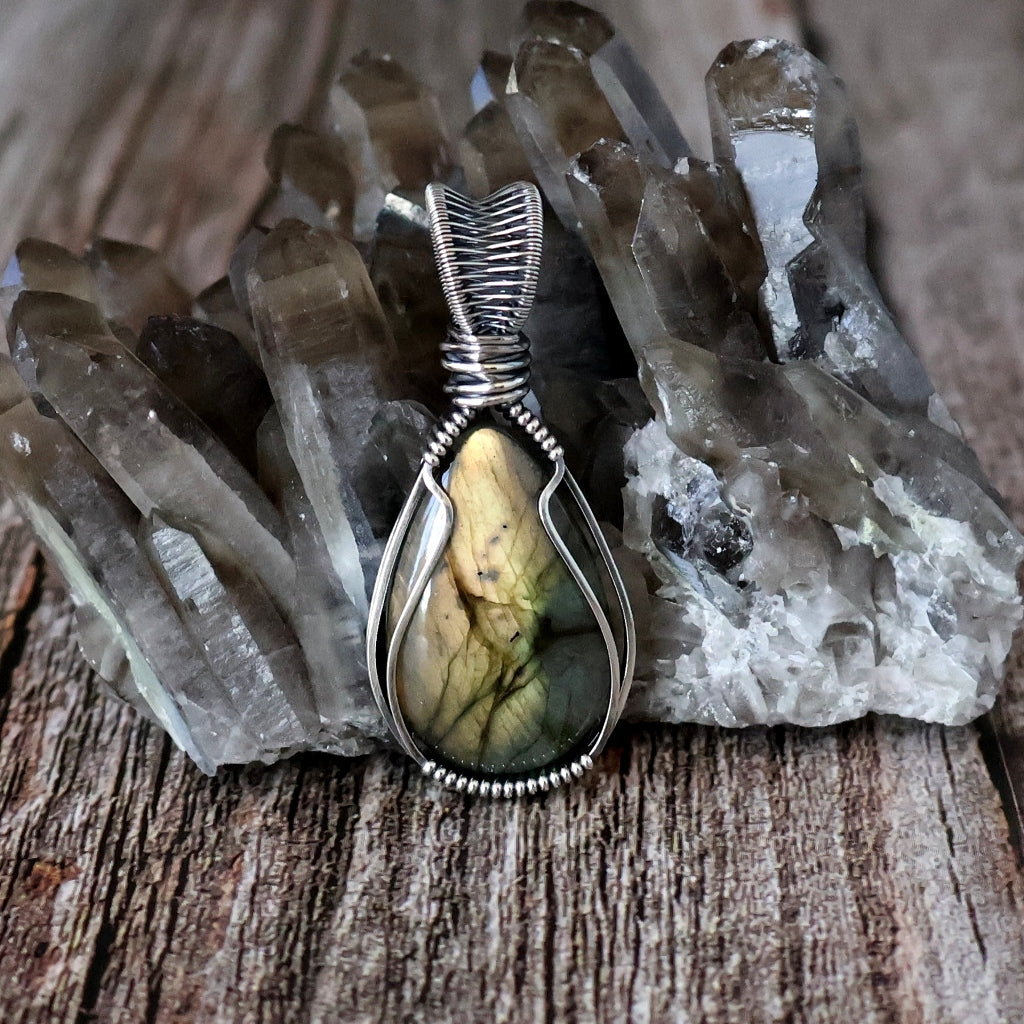Sterling Silver Labradorite Pendant ~ Talisman of Magick