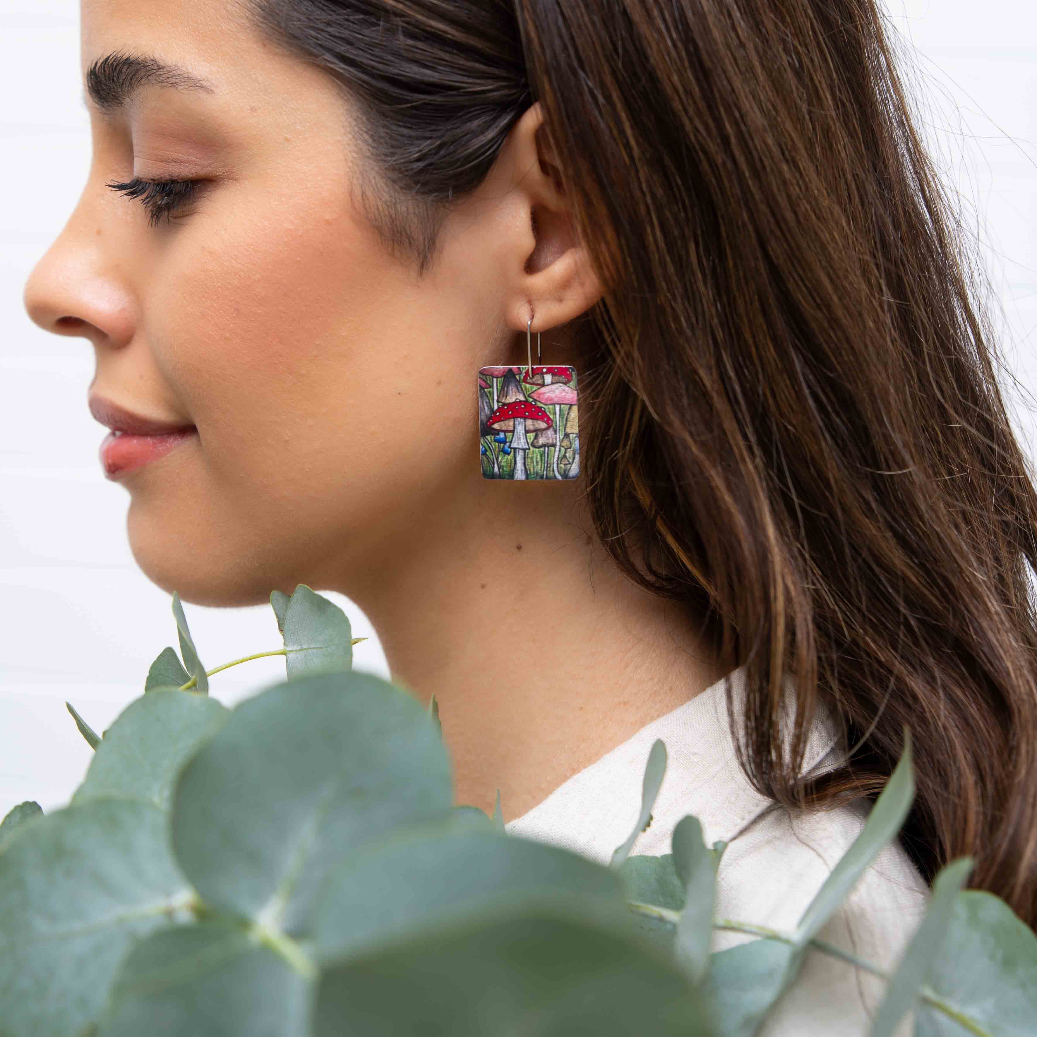 Mushroom Forager Earrings