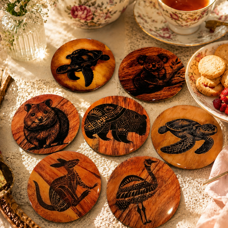 Coasters | Native coasters | wooden coasters | gift ideas | coffee table decor