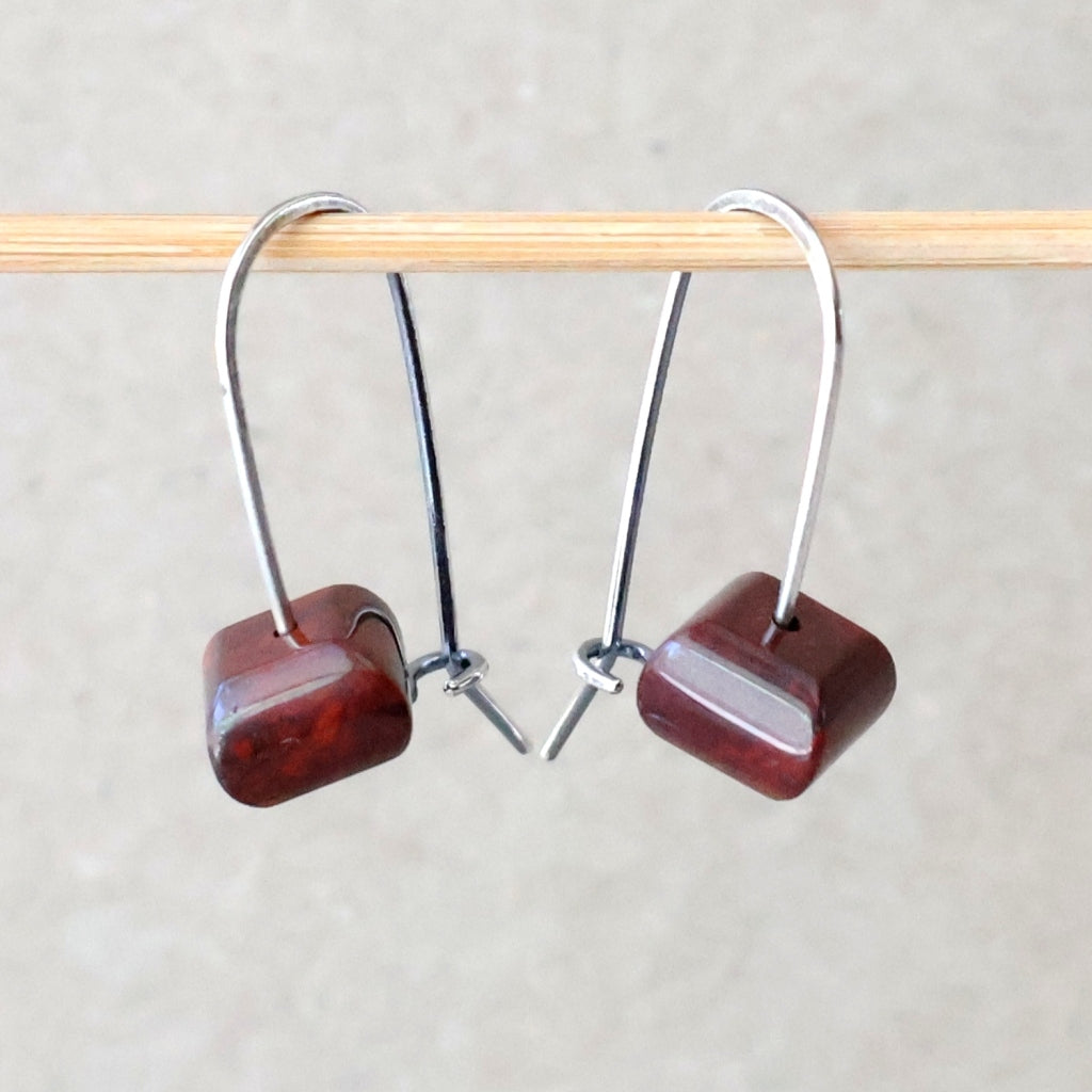 Brecciated Jasper Earrings - Handcrafted with Australian Made Sterling Silver