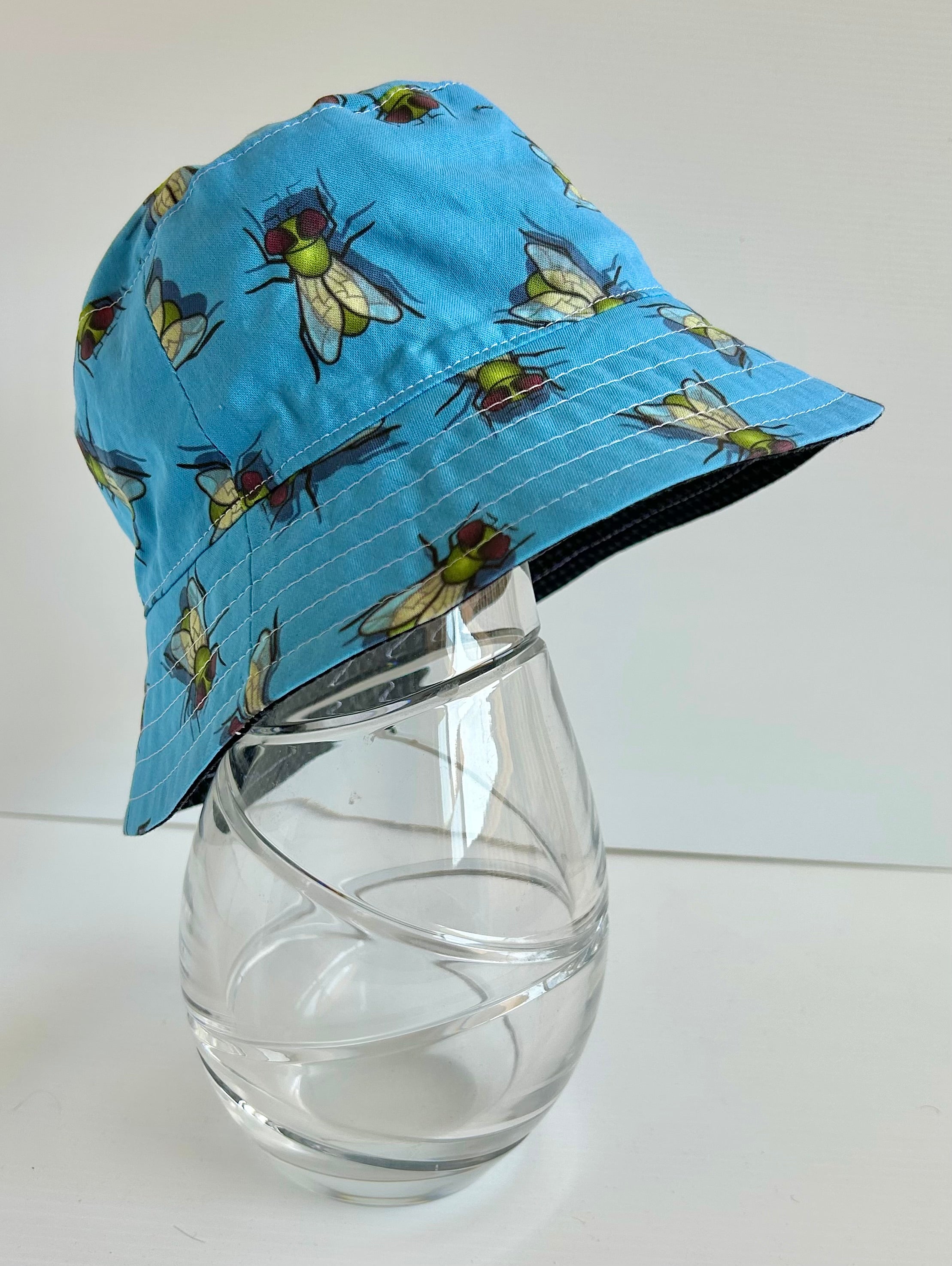 Ready to post- Small size regular brim hats with chin strap- reduced price