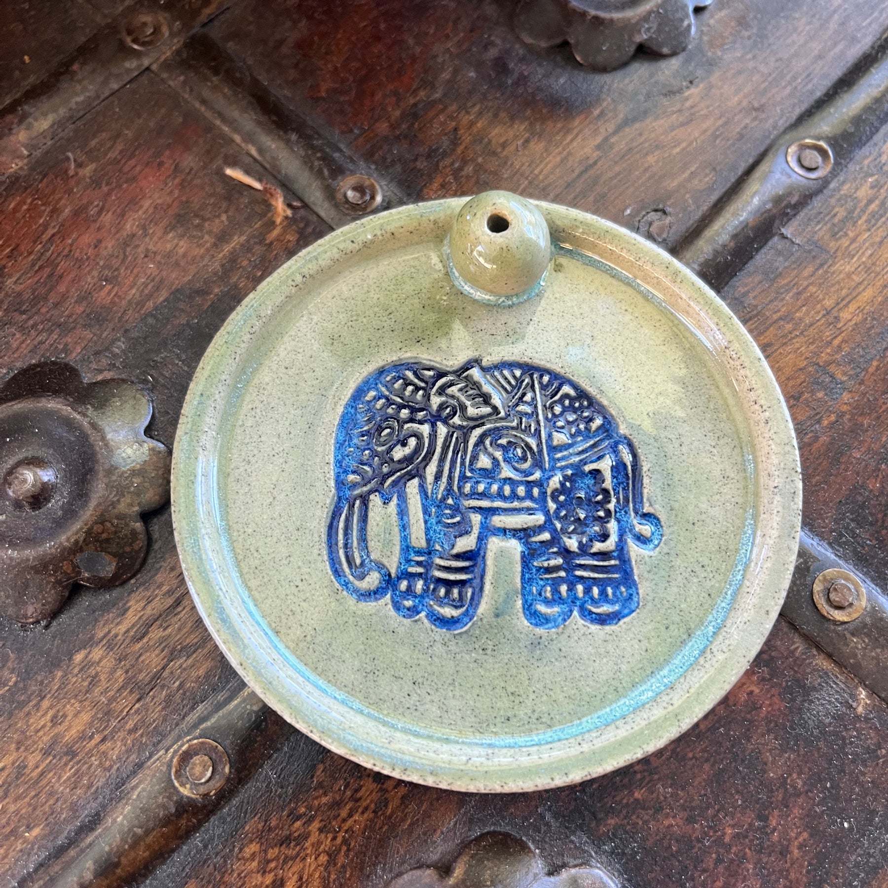 Elephant Imprinted Incense Holder