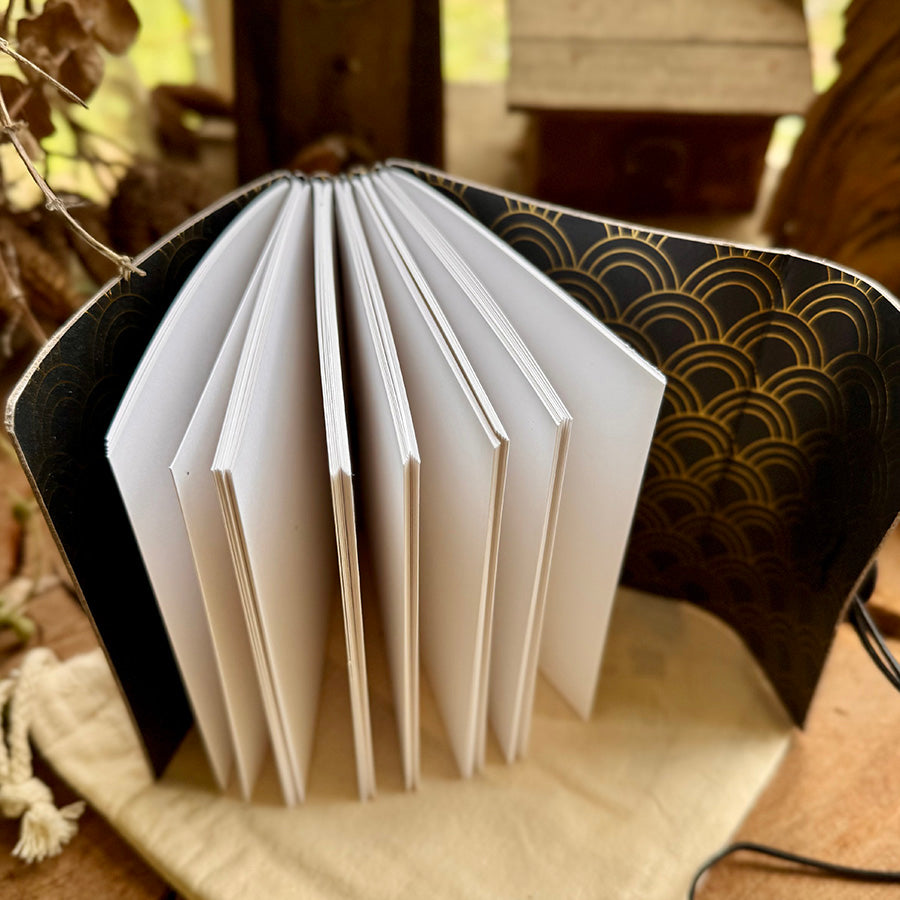 Elegant Grey Leather A6 Journal