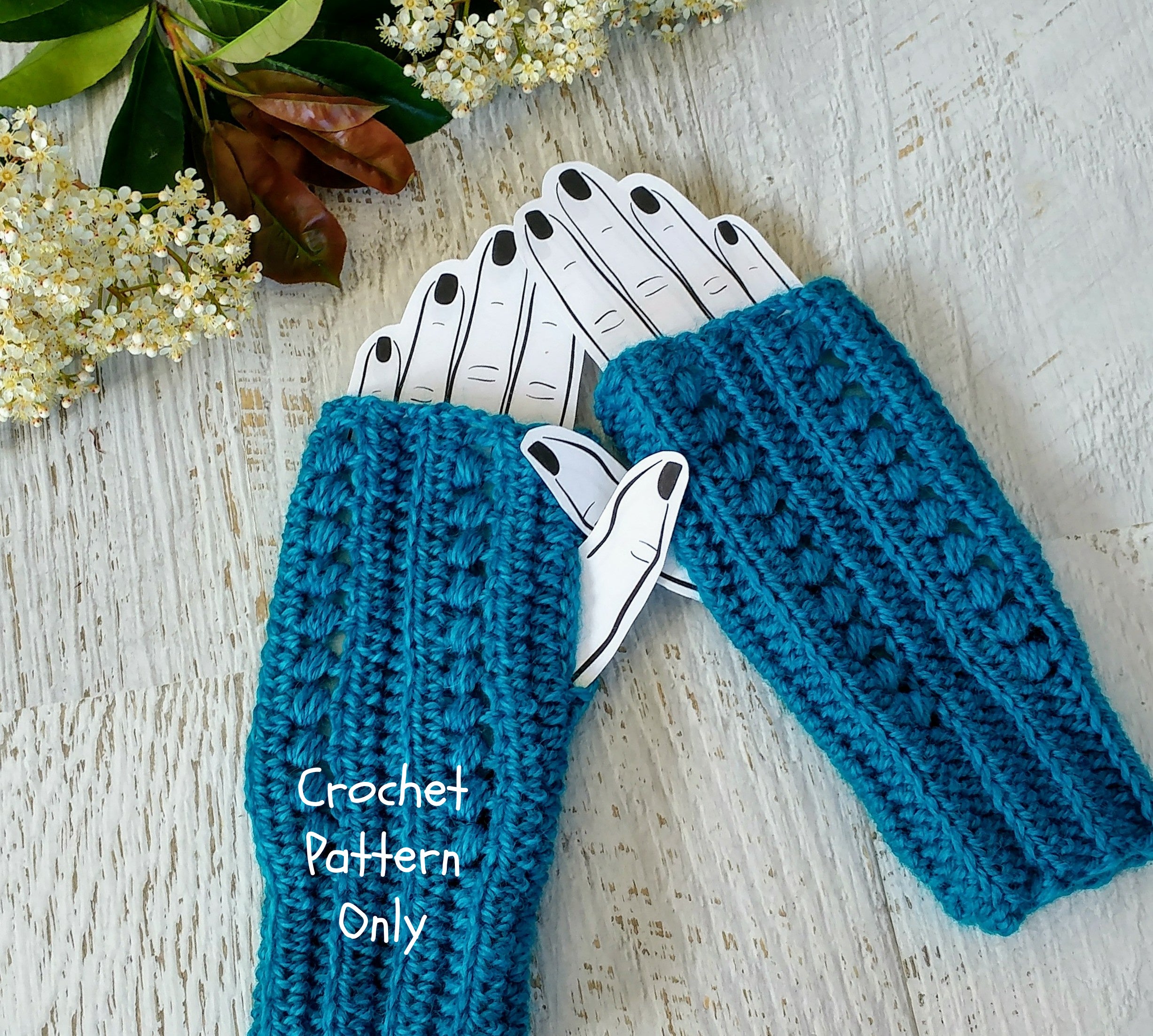 DIGITAL DOWNLOAD | Crochet Pattern | Stormy Days Handwarmers