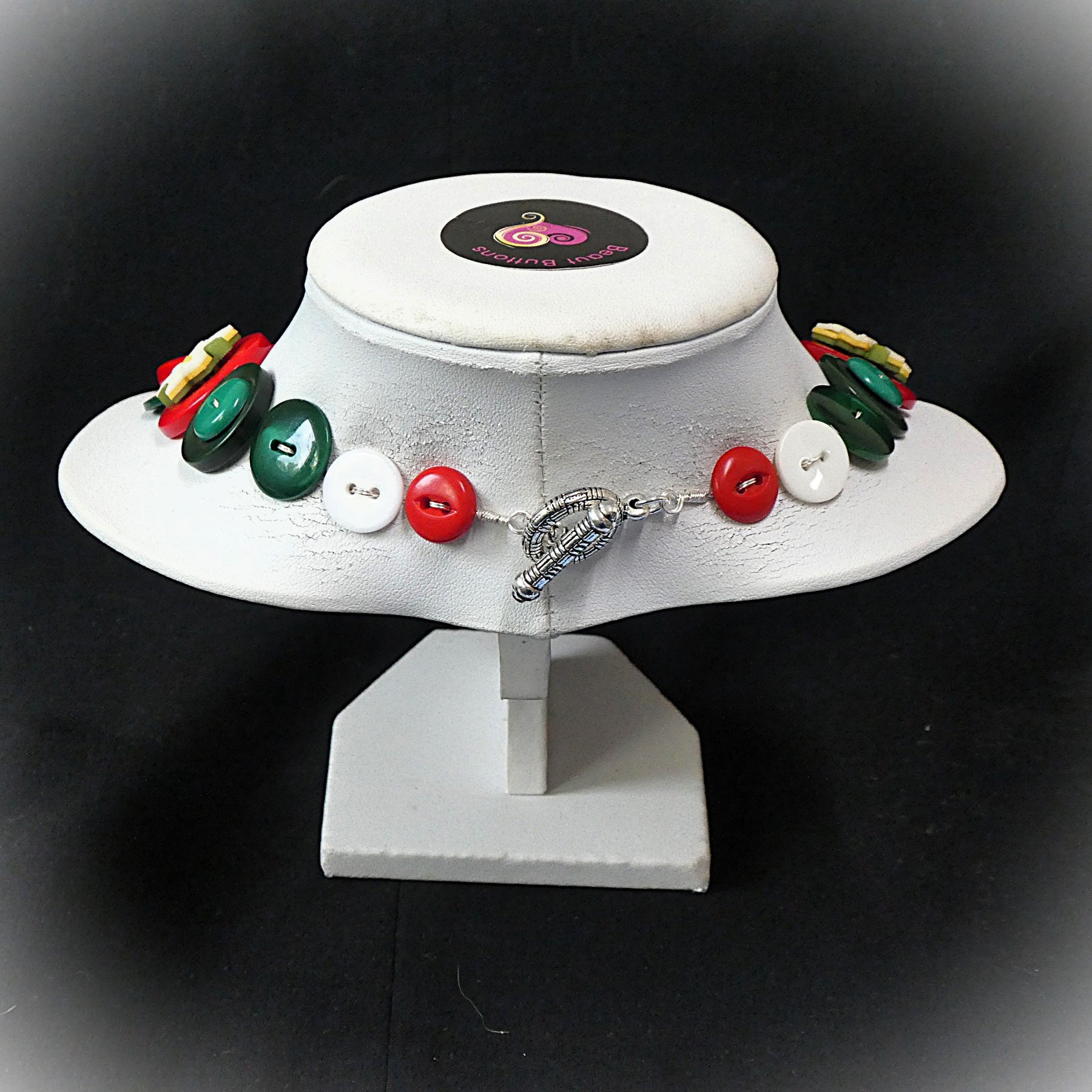 Christmas necklace - Santa's flowers