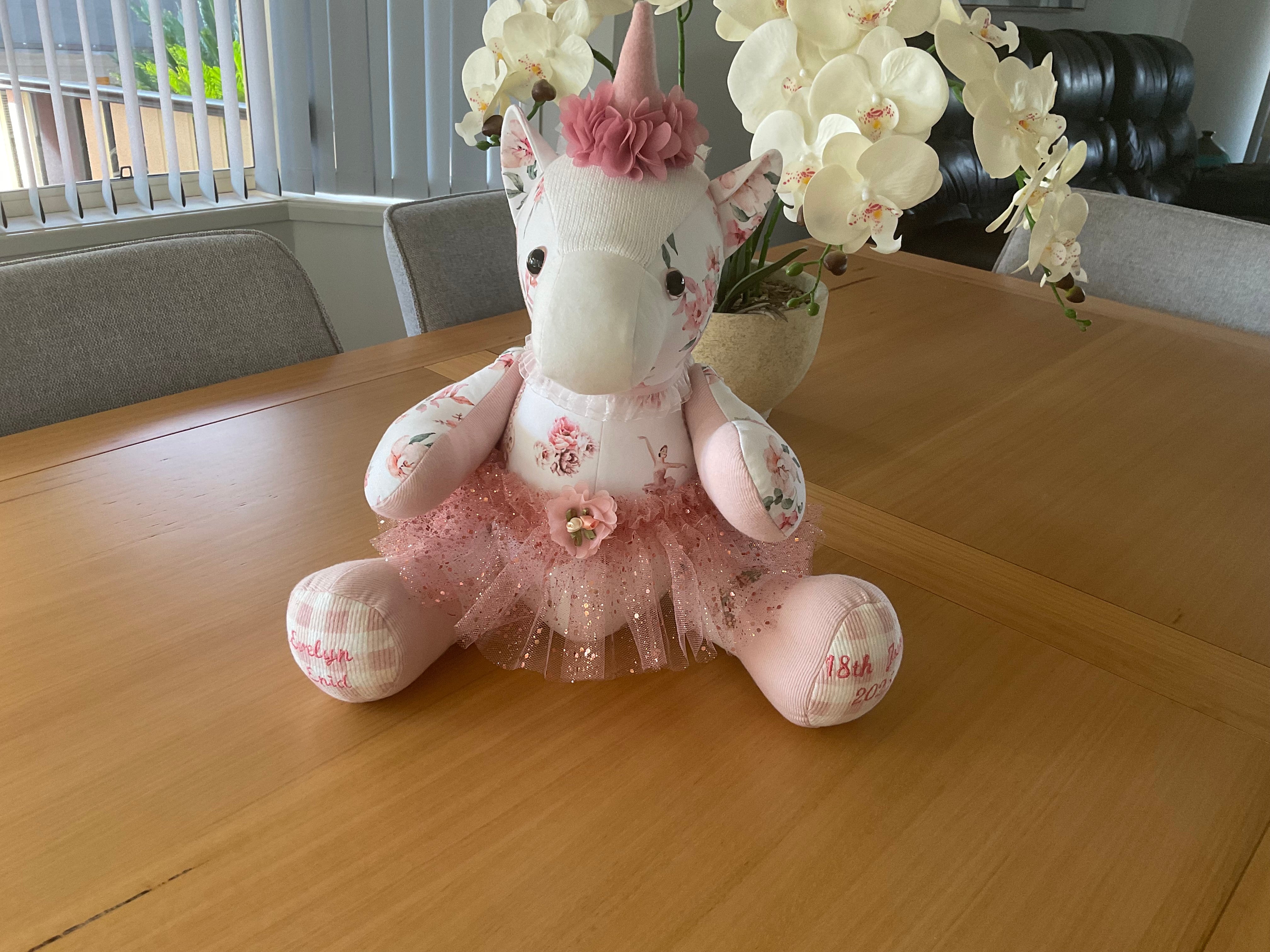 Handmade keepsake unicorns