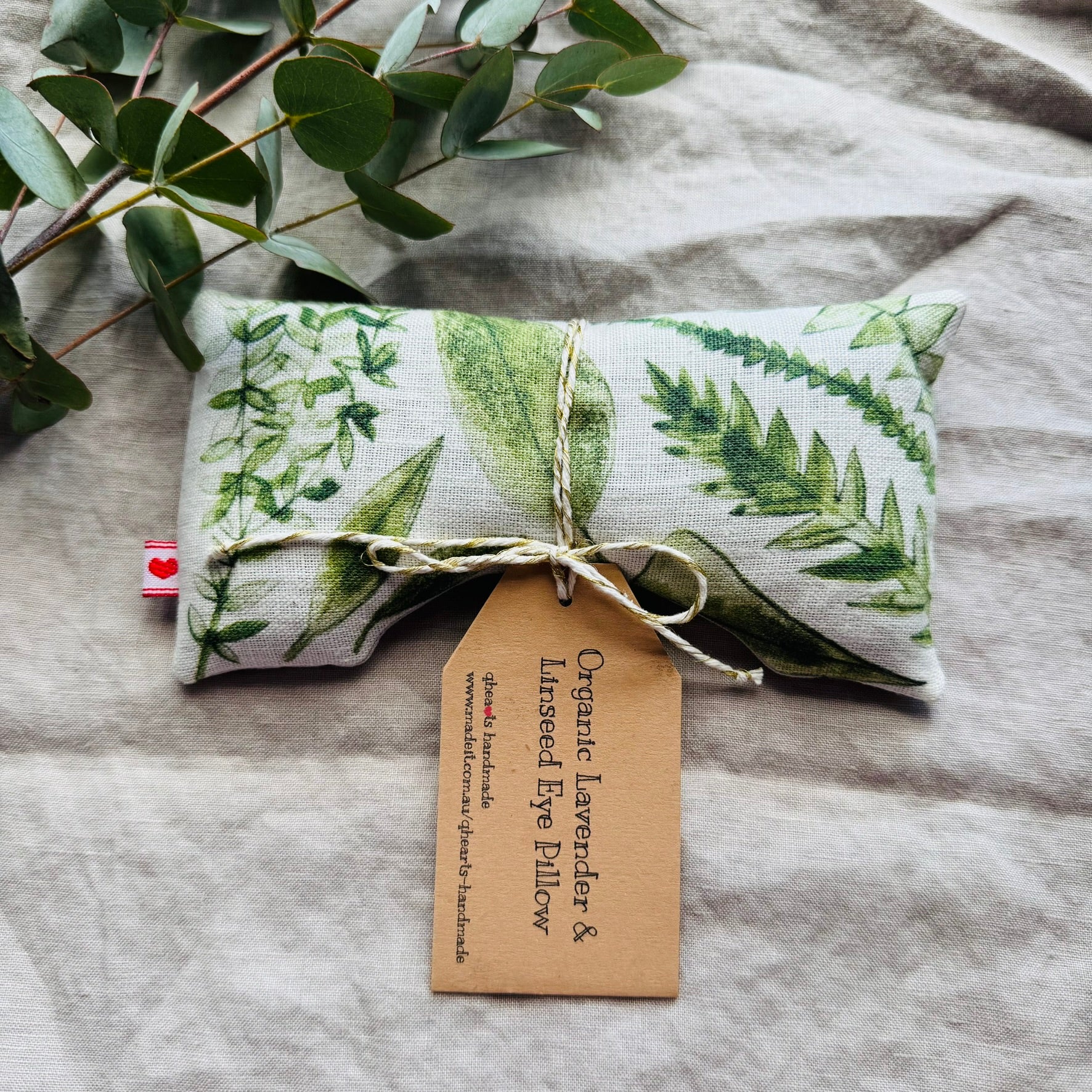 New Range - Organic Linseed OR Rice Eye Pillows with Option to add Organic Tasmanian Lavender