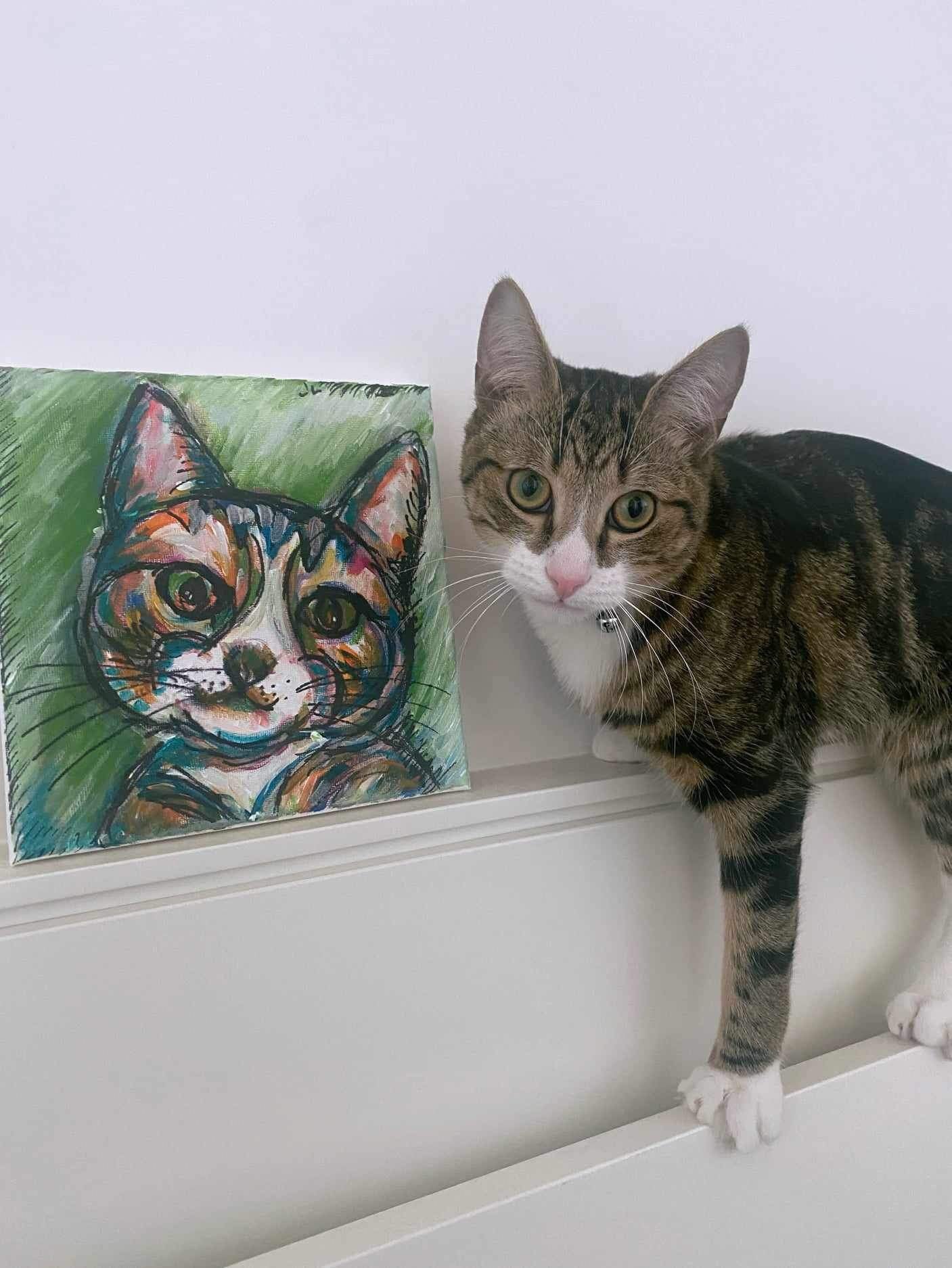 8"x8"- Pet portrait from Photograph