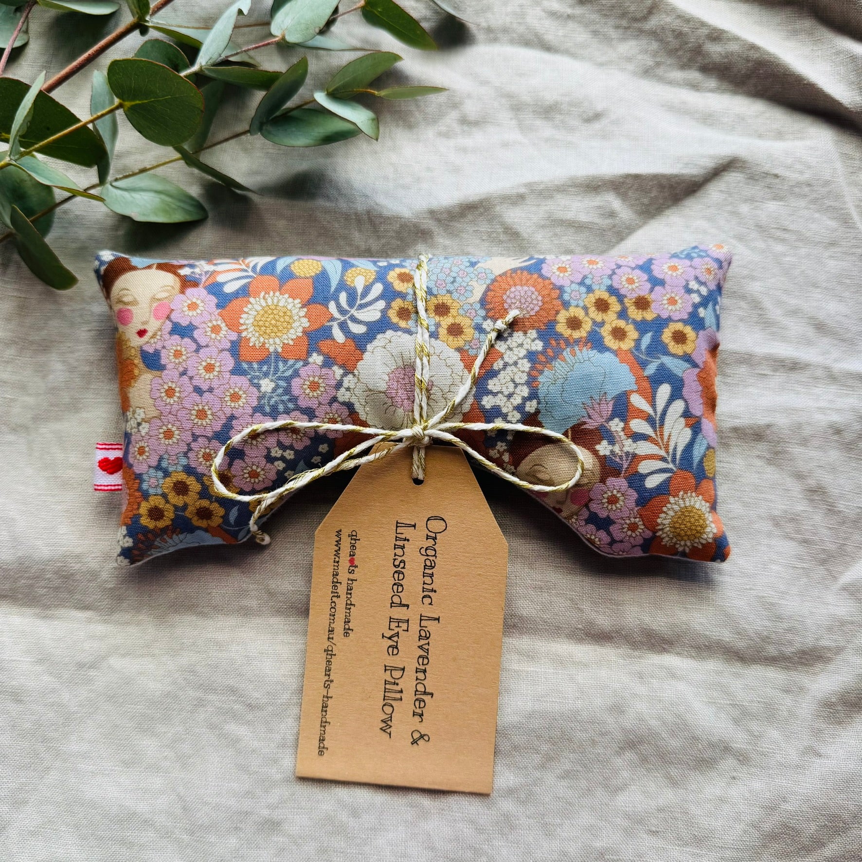 New Range - Organic Linseed OR Rice Eye Pillows with Option to add Organic Tasmanian Lavender