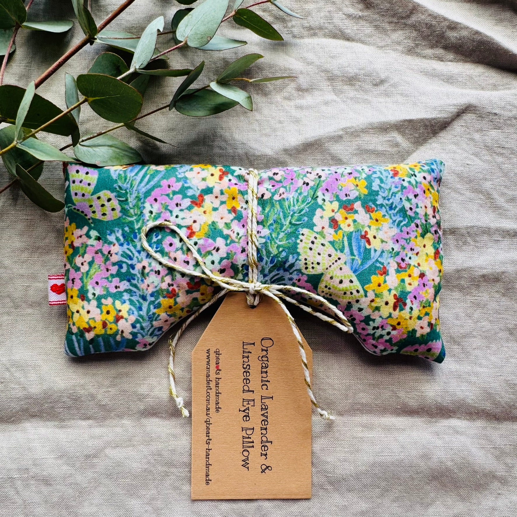 New Range - Organic Linseed OR Rice Eye Pillows with Option to add Organic Tasmanian Lavender