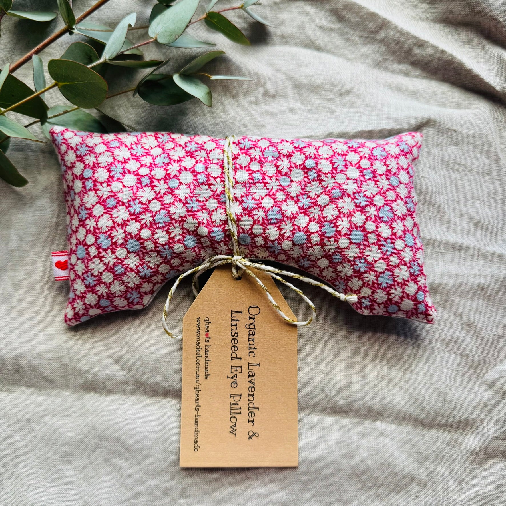 New Range - Organic Linseed OR Rice Eye Pillows with Option to add Organic Tasmanian Lavender