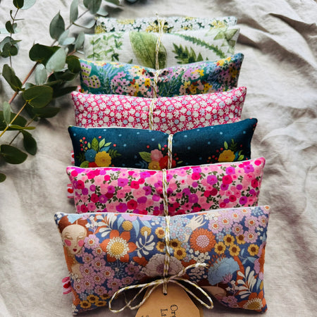 New Range - Organic Linseed OR Rice Eye Pillows with Option to add Organic Tasmanian Lavender