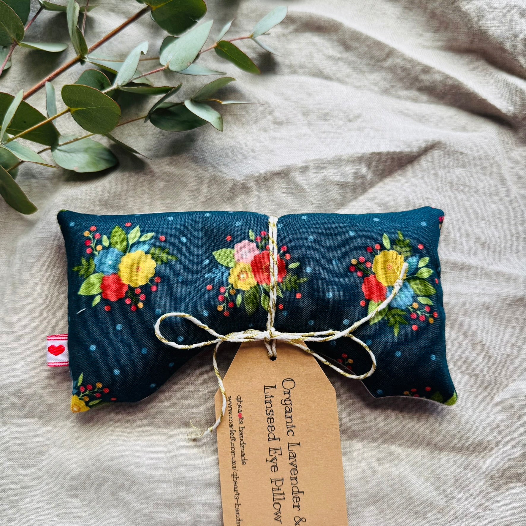 New Range - Organic Linseed OR Rice Eye Pillows with Option to add Organic Tasmanian Lavender